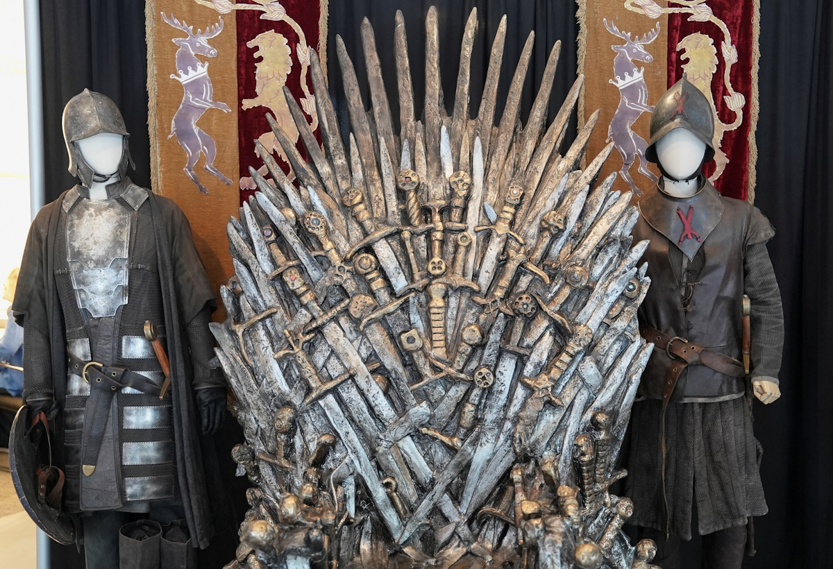 A replica of the Iron Throne from Game of Thrones is pictured at Heritage Auctions in New York City, U.S., September 20, 2024. REUTERS