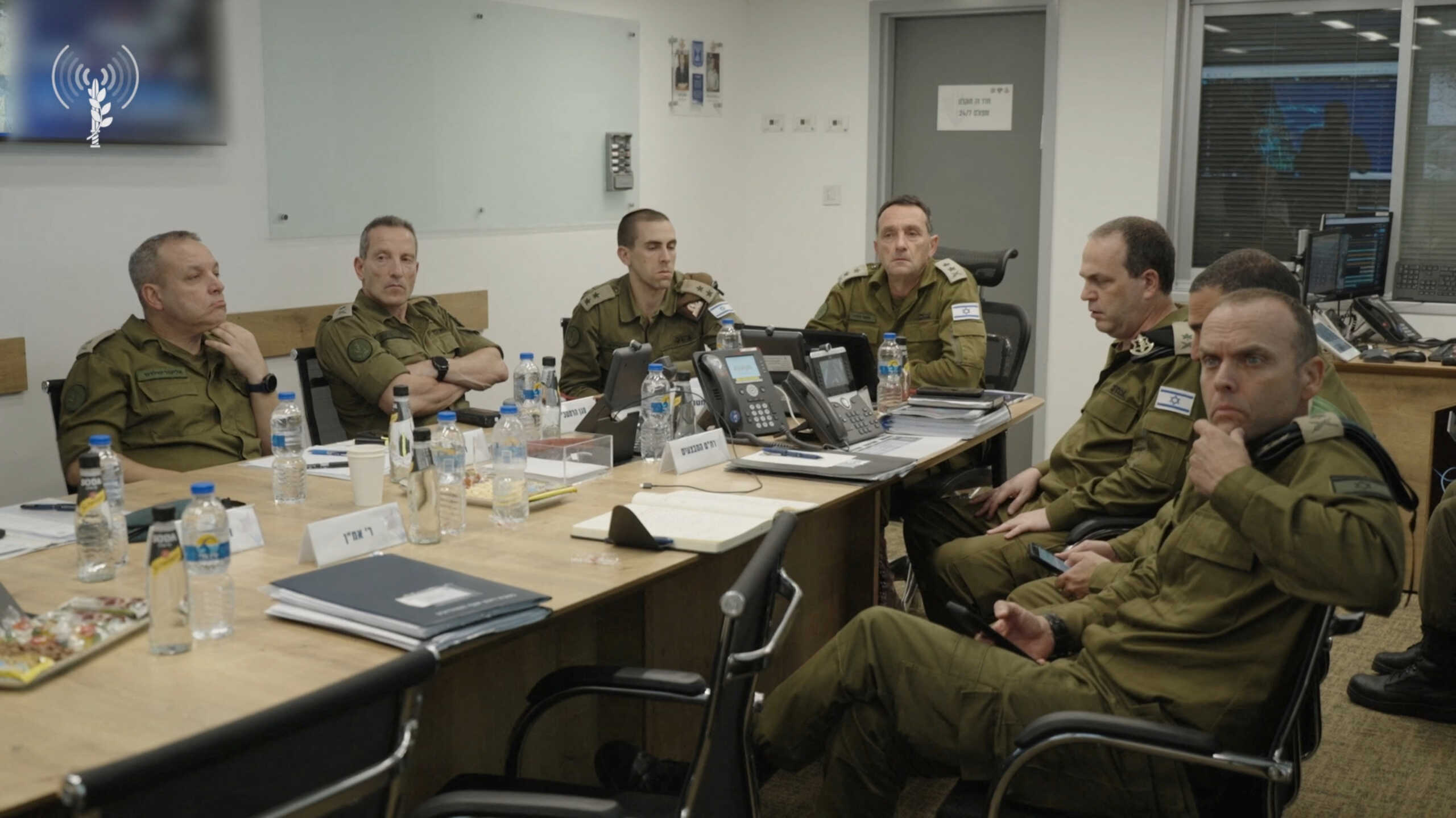 Israeli military Chief of General Staff Herzi Halevi directs an operation, at a location given as Tel Aviv, Israel, in this screen grab from video released August 25, 2024. Israel Defense Forces