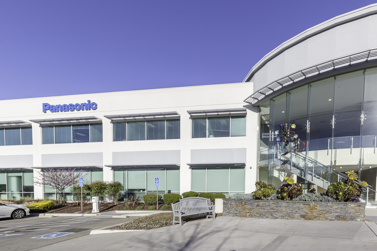Mountain View, California, USA - March 28, 2018: Building of Panasonic on the office building in Mountain View, California. Panasonic Corporation is a Japanese multinational electronics corporation.