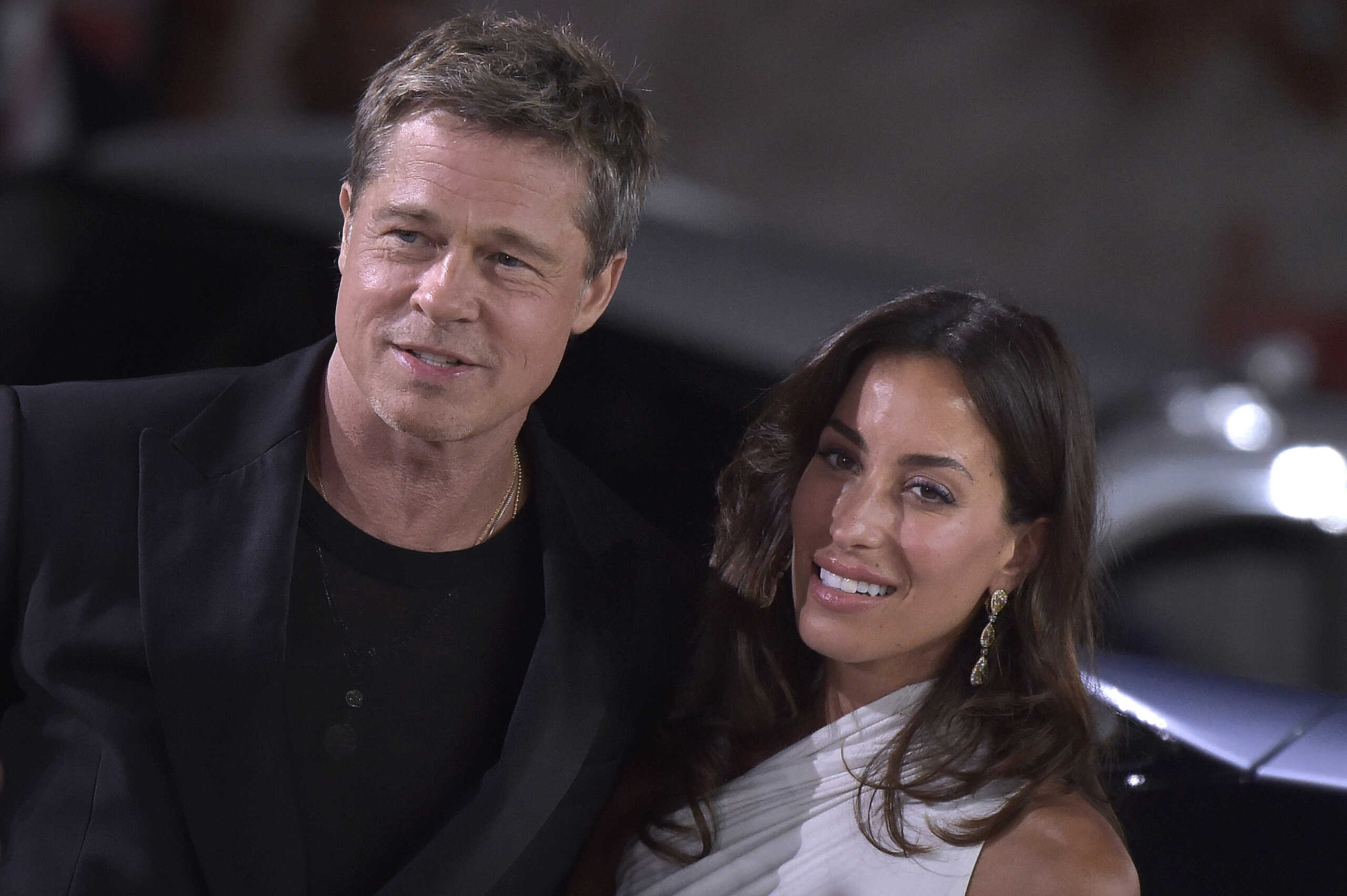 VENICE, ITALY - SEPTEMBER 01: Brad Pitt and Ines de Ramon attend the "Wolfs" red carpet during the 81st Venice International Film Festival on September 01, 2024 in Venice, Italy.. Photo by: Rocco Spaziani