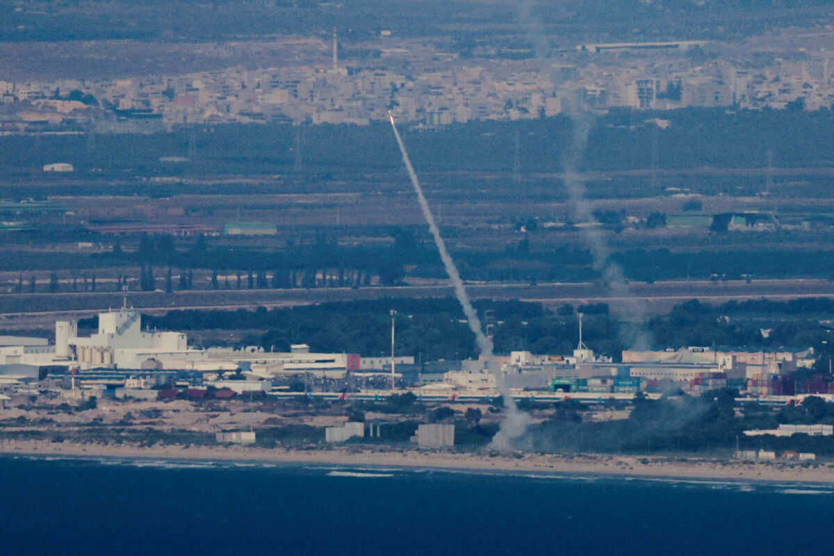 Israel's Iron Dome anti-missile system operates for interceptions as rockets are launched from Lebanon towards Israel, amid cross-border hostilities between Hezbollah and Israel, as seen from Haifa, Israel, September 24, 2024. REUTERS