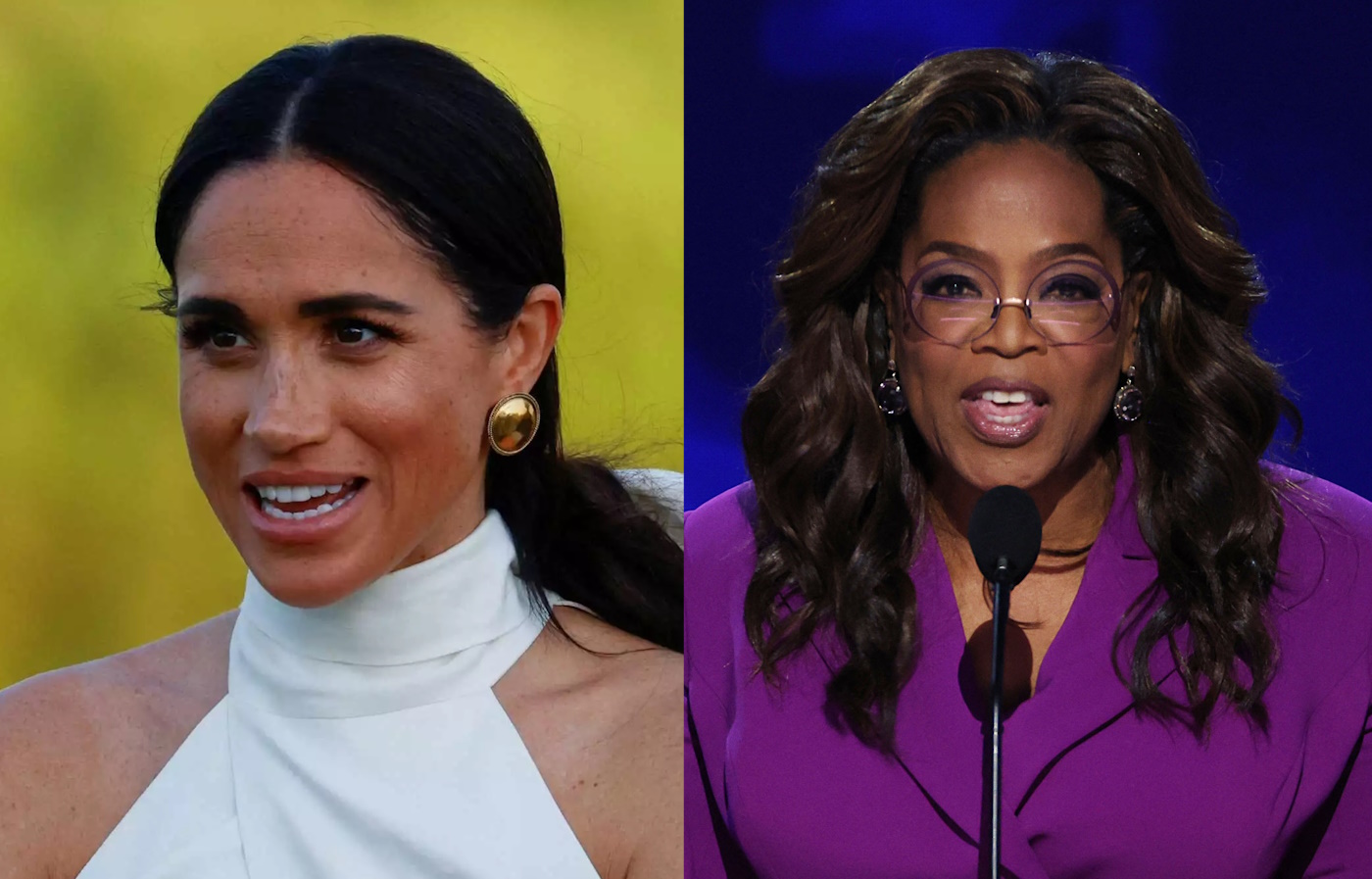 Oprah Winfrey speaks on Day 3 of the Democratic National Convention (DNC) at the United Center, in Chicago, Illinois, U.S., August 21, 2024. REUTERS