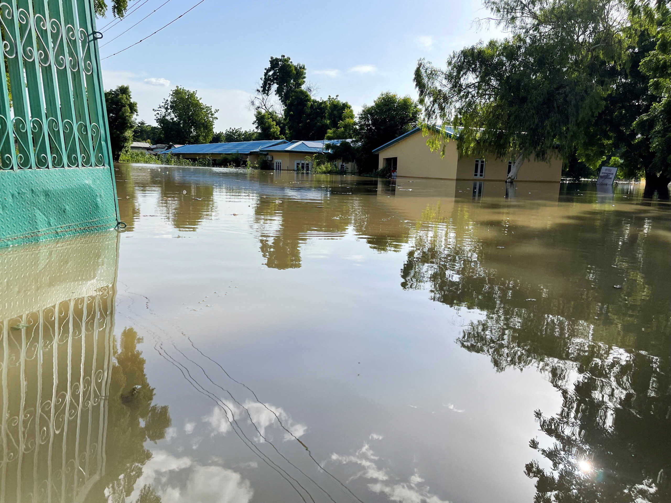 The flooded yard of Sanda Kyarimi Park Zoo is pictured in Maiduguri, northern Borno state, Nigeria September 10, 2024. REUTERS