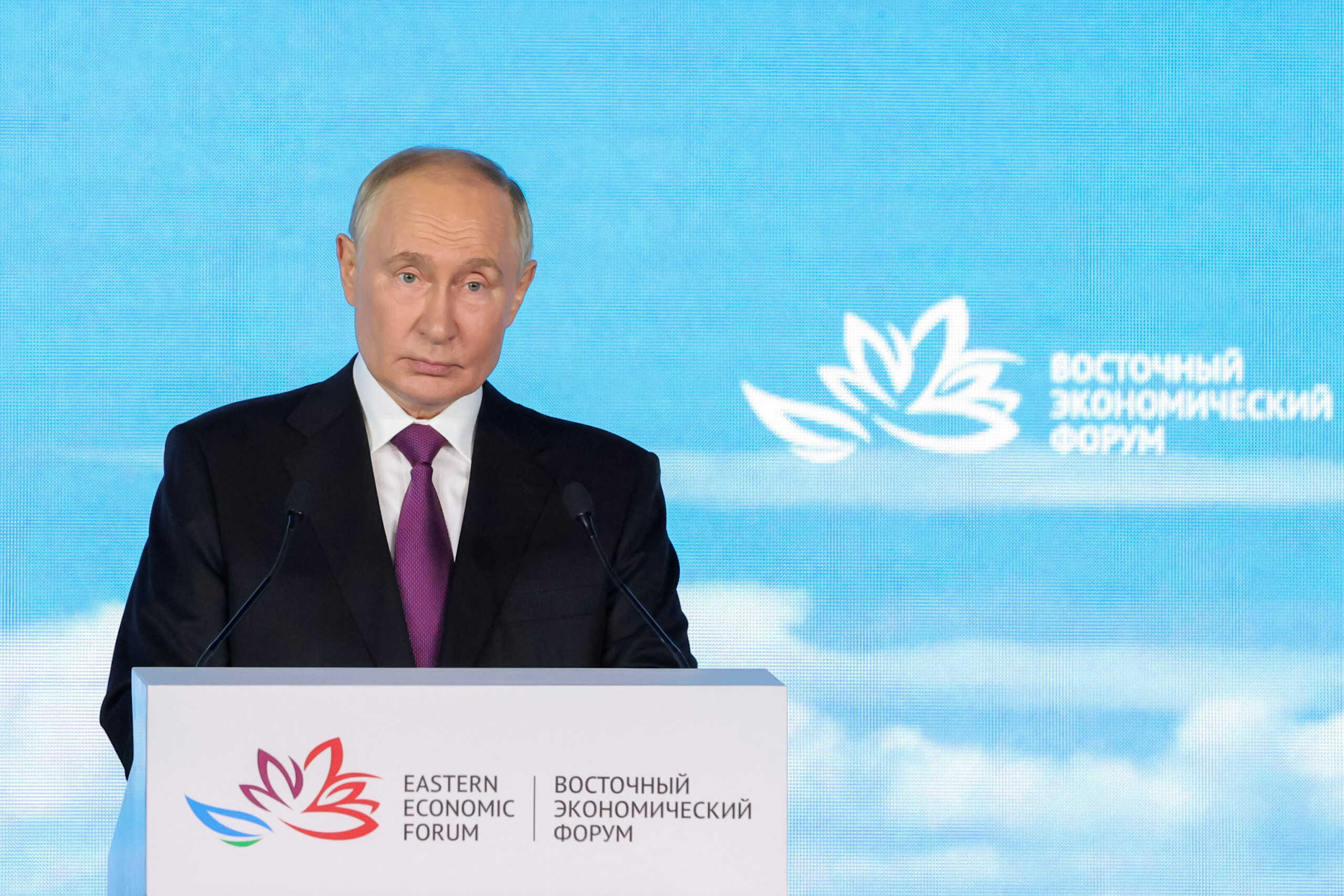 Russian President Vladimir Putin delivers a speech during a plenary session of the Eastern Economic Forum in Vladivostok, Russia September 5, 2024. Kirill Kazachkov