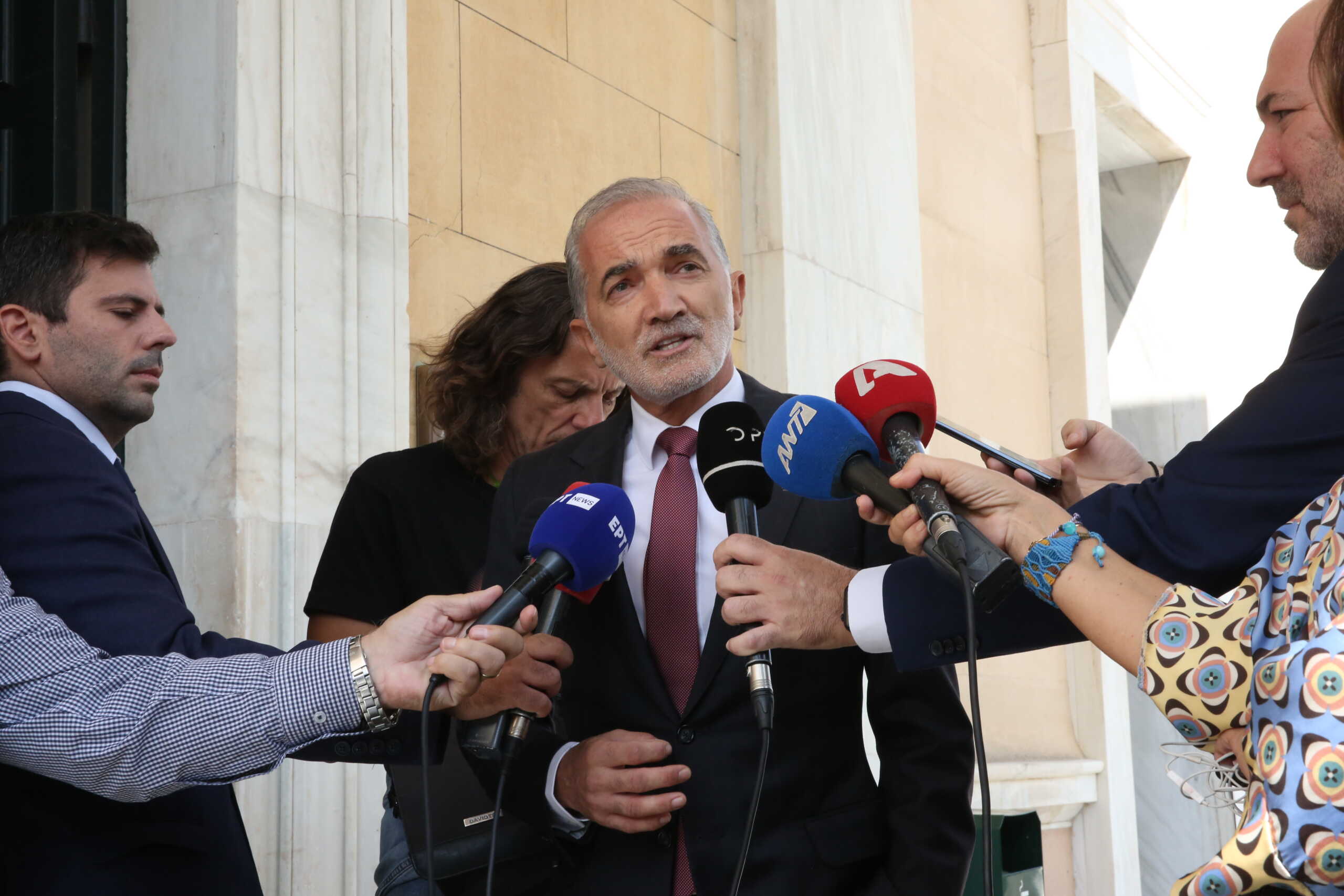 Συνεδρίαση της Επιτροπής Δεοντολογίας της Κοινοβουλευτικής Ομάδας της ΝΔ με θέμα τη διαγραφή του Μάριου Σαλμά, Δευτέρα 23 Σεπτεμβρίου 2024. 
(ΓΙΑΝΝΗΣ ΠΑΝΑΓΟΠΟΥΛΟΣ