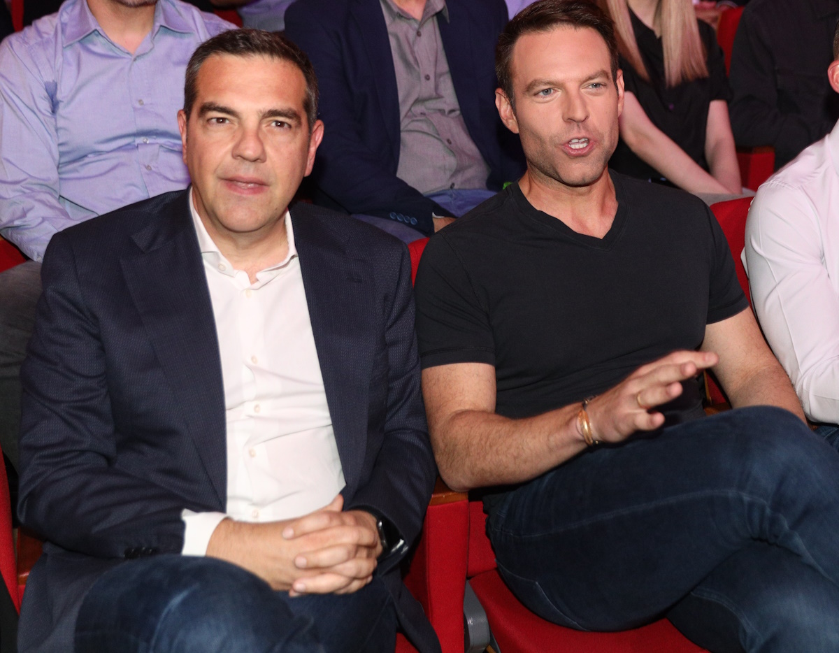 Παρουσίαση του ευρωψηφοδελτίου του ΣΥΡΙΖΑ - Προοδευτική Συμμαχία, από τον πρόεδρο του κόμματος Στέφανο Κασσελάκη, Παρασκευή 19 Απριλίου 2024. 
(ΓΙΑΝΝΗΣ ΠΑΝΑΓΟΠΟΥΛΟΣ