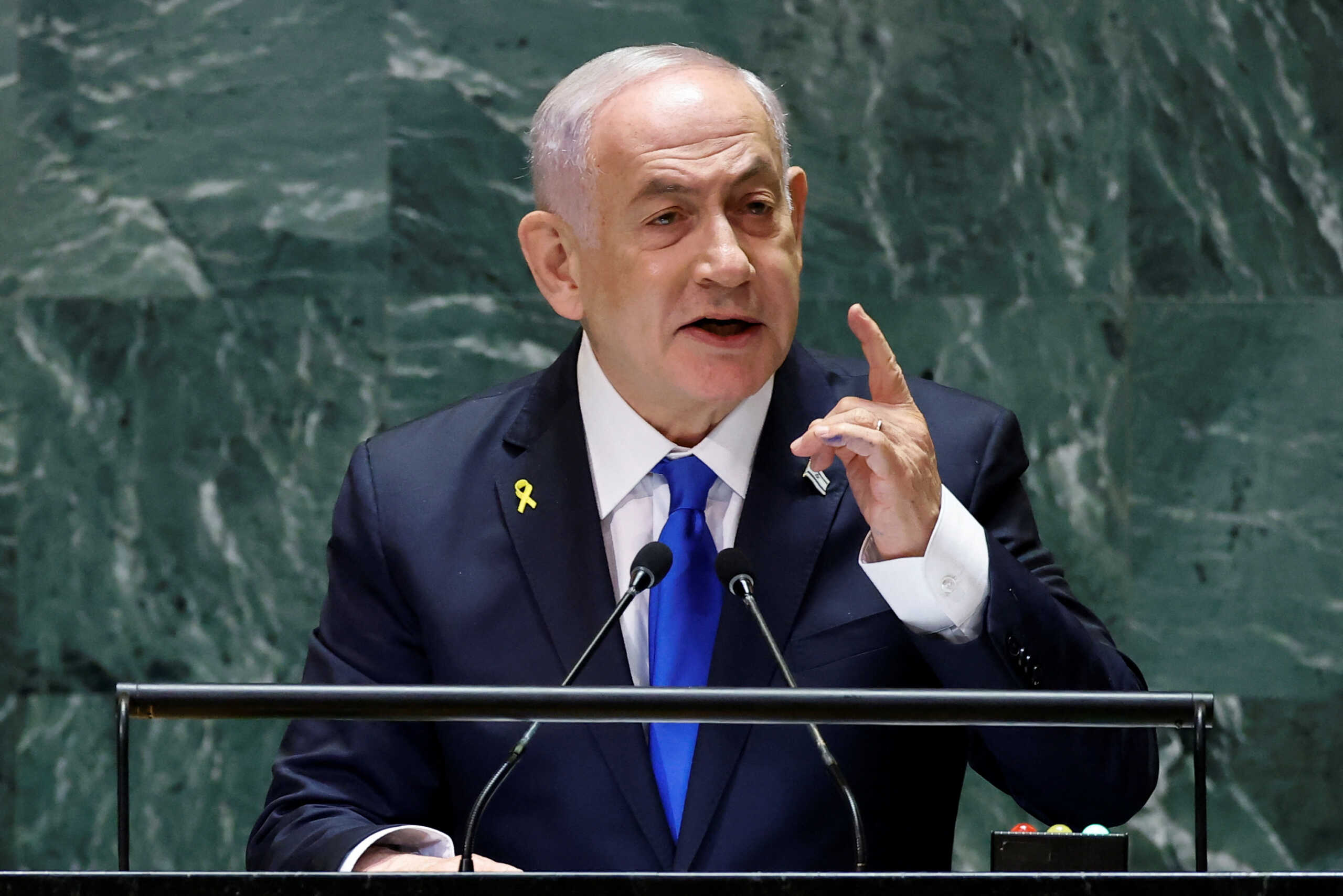 Israel's Prime Minister Benjamin Netanyahu addresses the 79th United Nations General Assembly at U.N. headquarters in New York, U.S., September 27, 2024.  REUTERS