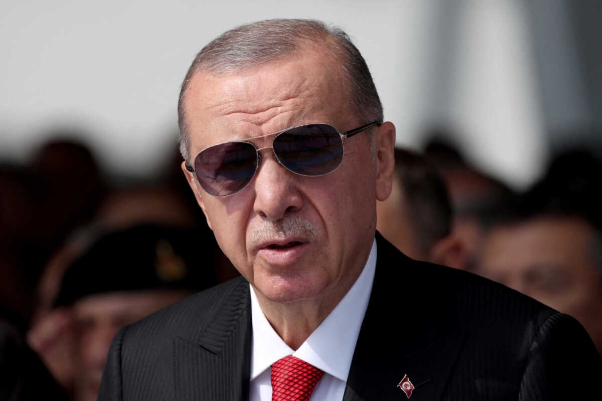 Turkish President Tayyip Erdogan attends a ceremony for the handover of new vehicles to the gendarmerie and police forces in Istanbul, Turkey, September 20, 2024. REUTERS