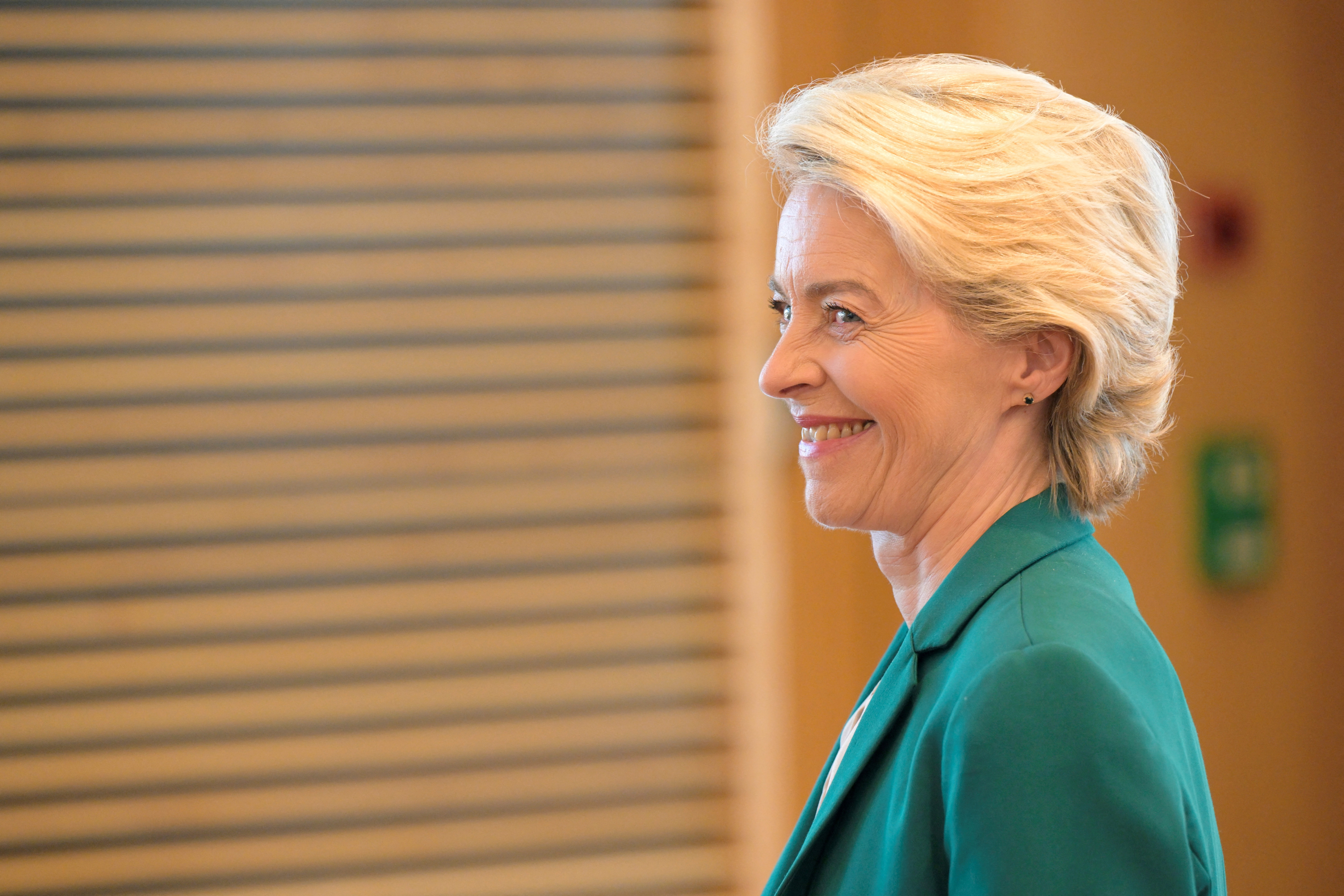 European Commission President Ursula von der Leyen arrives for a meeting of the Board of Commissioners in Brussels, Belgium, September 18, 2024. JOHN THYS