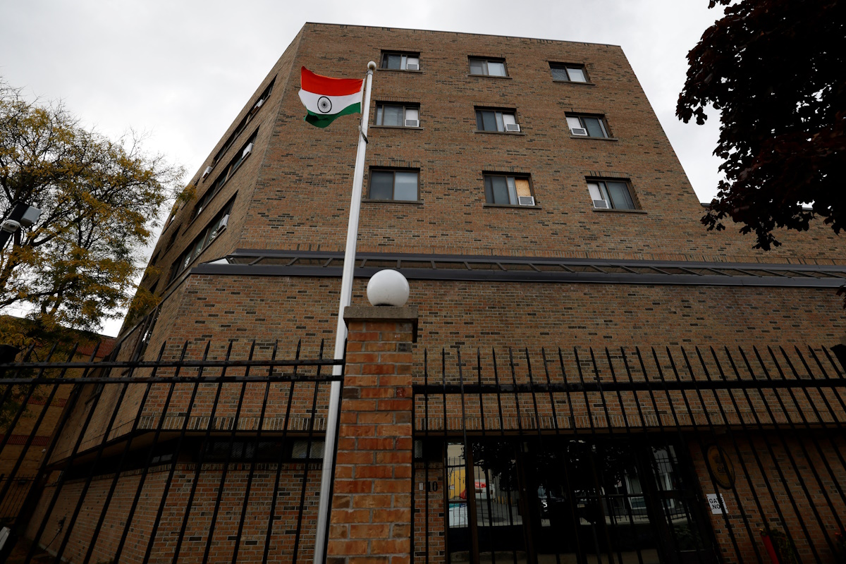 The Indian High Commission building in Ottawa, Ontario, Canada October 14, 2024. REUTERS