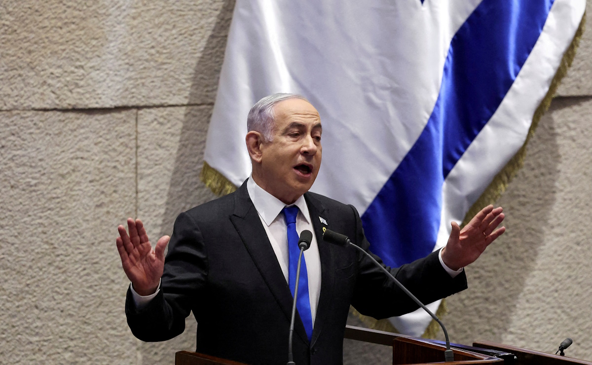 FILE PHOTO: Israeli Prime Minister Benjamin Netanyahu attends a discussion at the Israeli Parliament Knesset in Jerusalem July 17, 2024. REUTERS