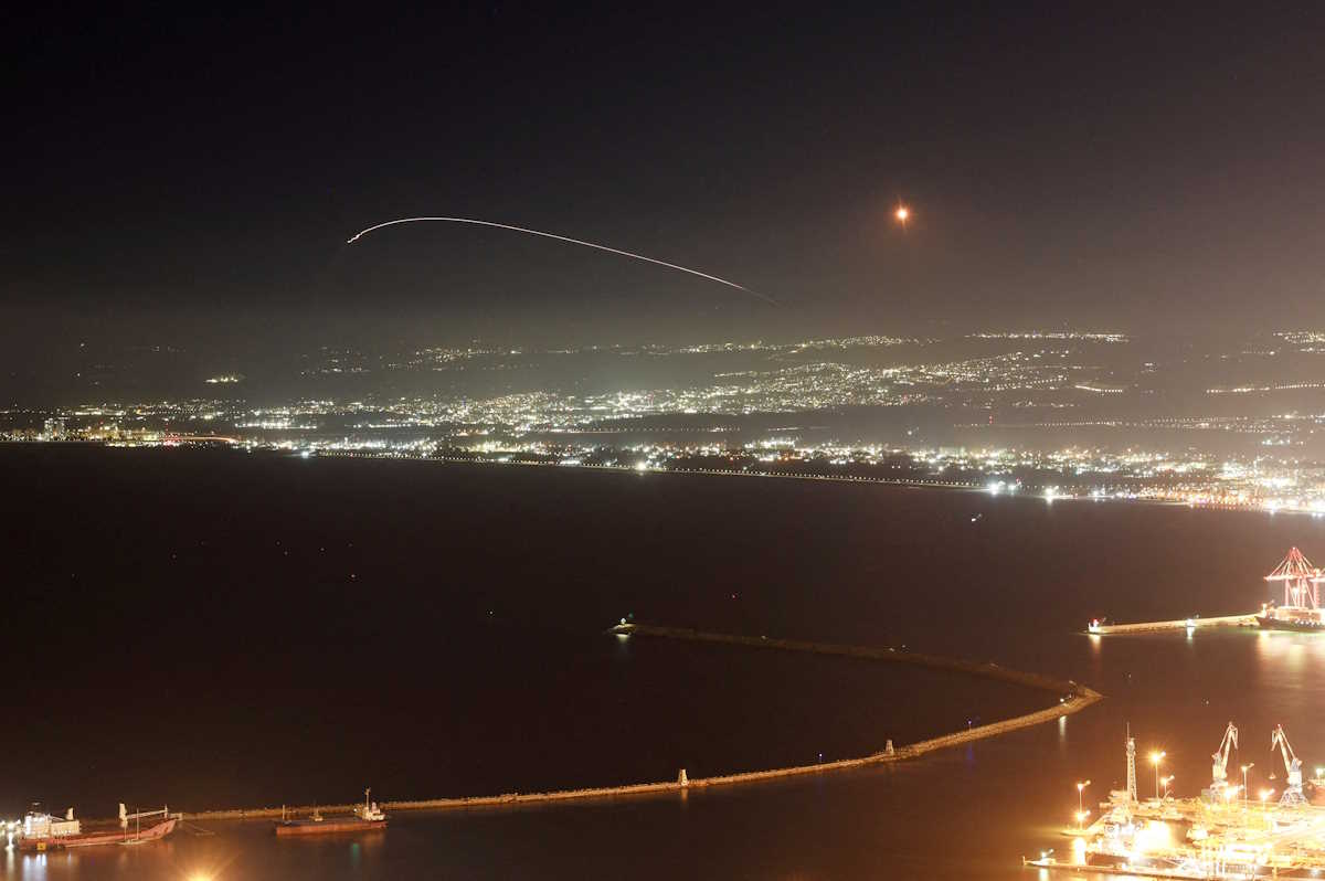 Israel's Iron Dome anti-missile system operates for interceptions as rockets are launched from Lebanon towards Israel, amid hostilities between Hezbollah and Israel, as seen from Haifa, Israel, October 3, 2024. REUTERS