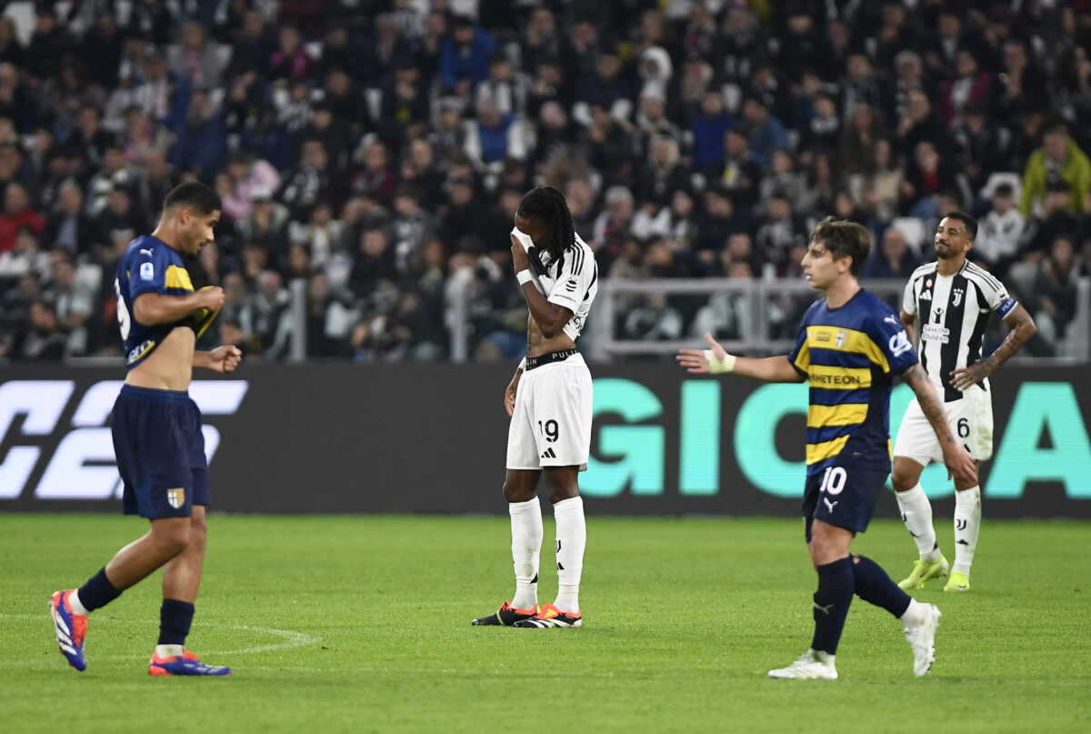 Soccer Football - Serie A - Juventus v Parma - Allianz Stadium, Turin, Italy - October 30, 2024 Juventus' Khephren Thuram reacts after Parma's Simon Sohm scores their second goal REUTERS