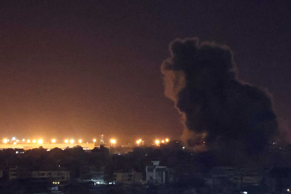 Smoke rises over Beirut's southern suburbs after a strike, amid ongoing hostilities between Hezbollah and Israeli forces, as seen from Sin El Fil, Lebanon, October 2, 2024. REUTERS