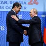 Russia's President Vladimir Putin meets with Venezuela's President Nicolas Maduro on the sidelines of the BRICS summit in Kazan on October 23, 2024.     ALEXANDER NEMENOV