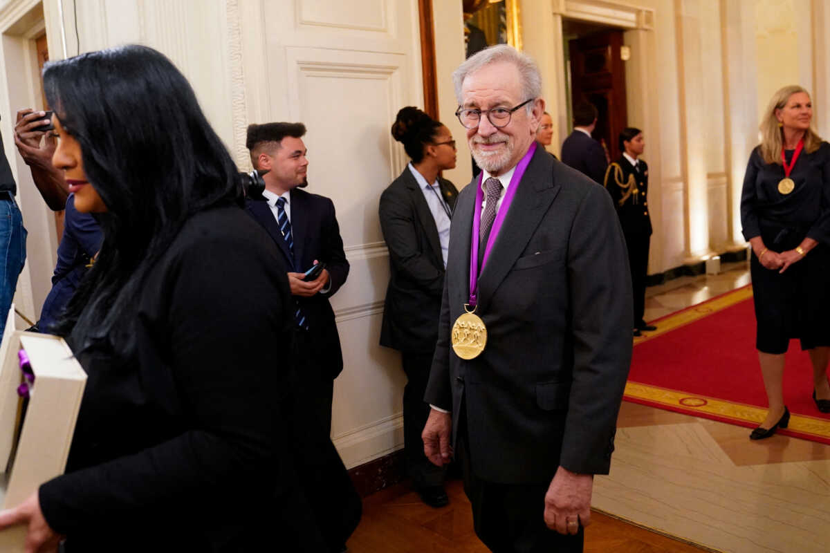 Steven Spielberg attends a reception for 2022 and 2023 recipients of the National Medal of Arts and the National Humanities Medal at the White House in Washington, U.S., October 21, 2024. REUTERS