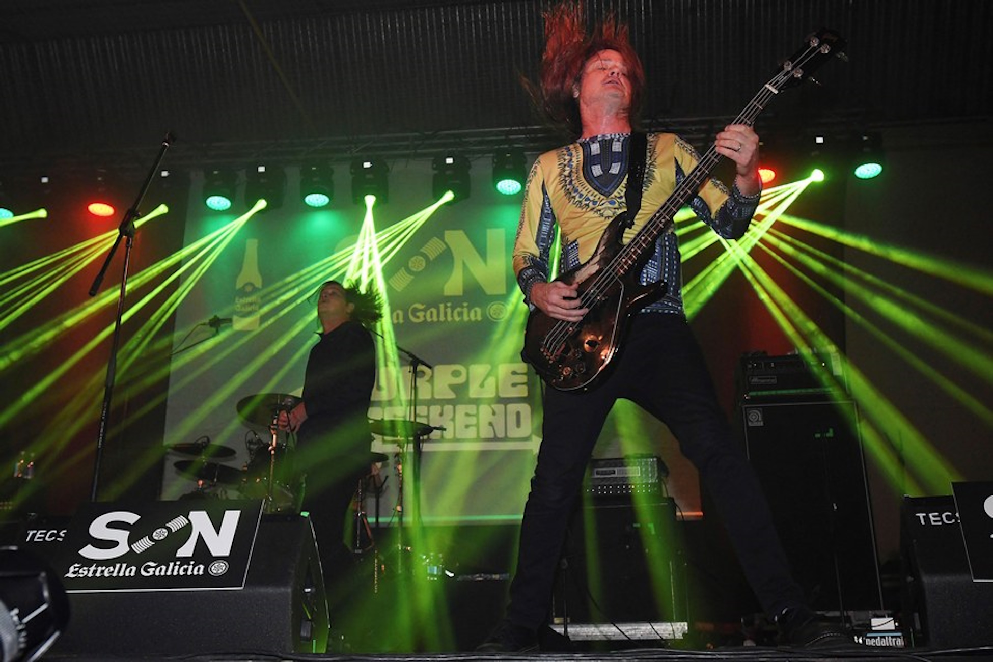 epa06380723 US band 'Redd Kross' performs as part of the the 29th Purple Weekend Festival in Leon, northern Spain, late 09 December 2017.  EPA