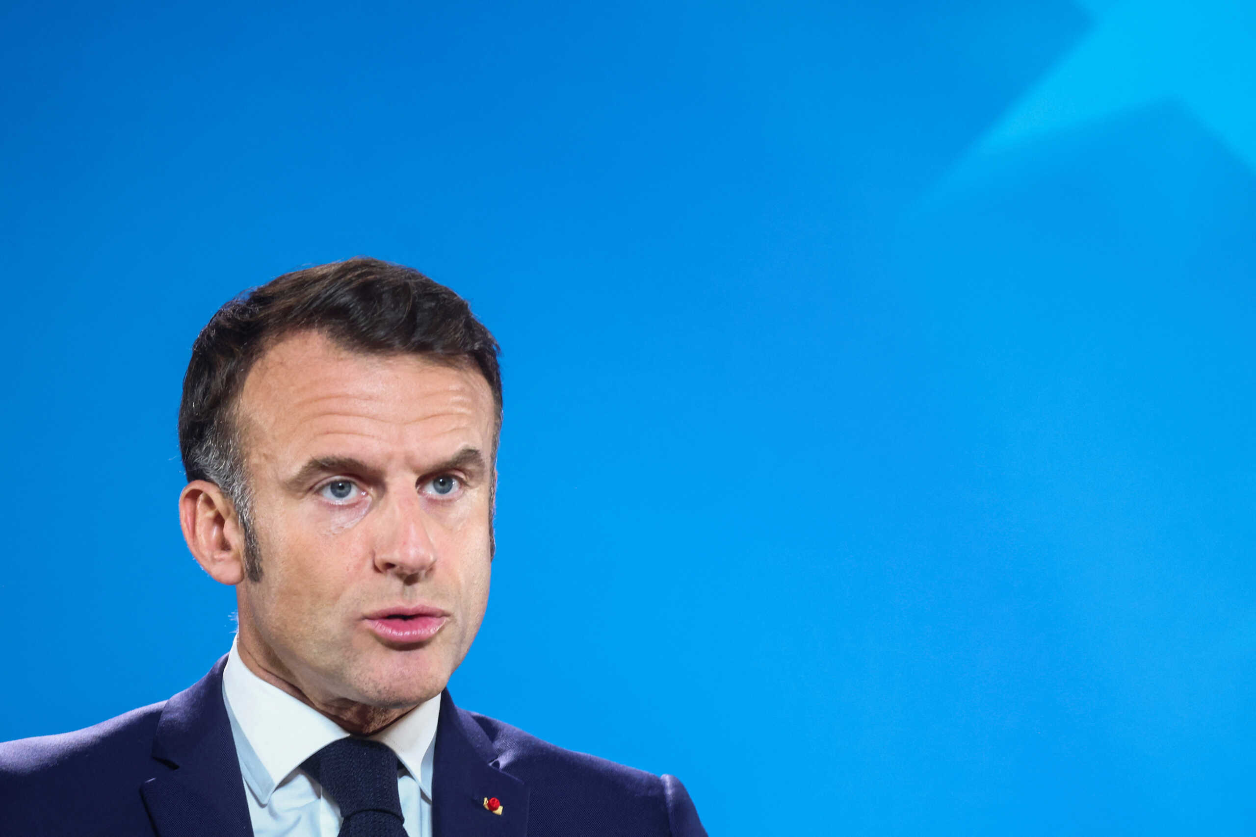 French President Emmanuel Macron attends a press conference in Brussels, Belgium October 17, 2024. REUTERS