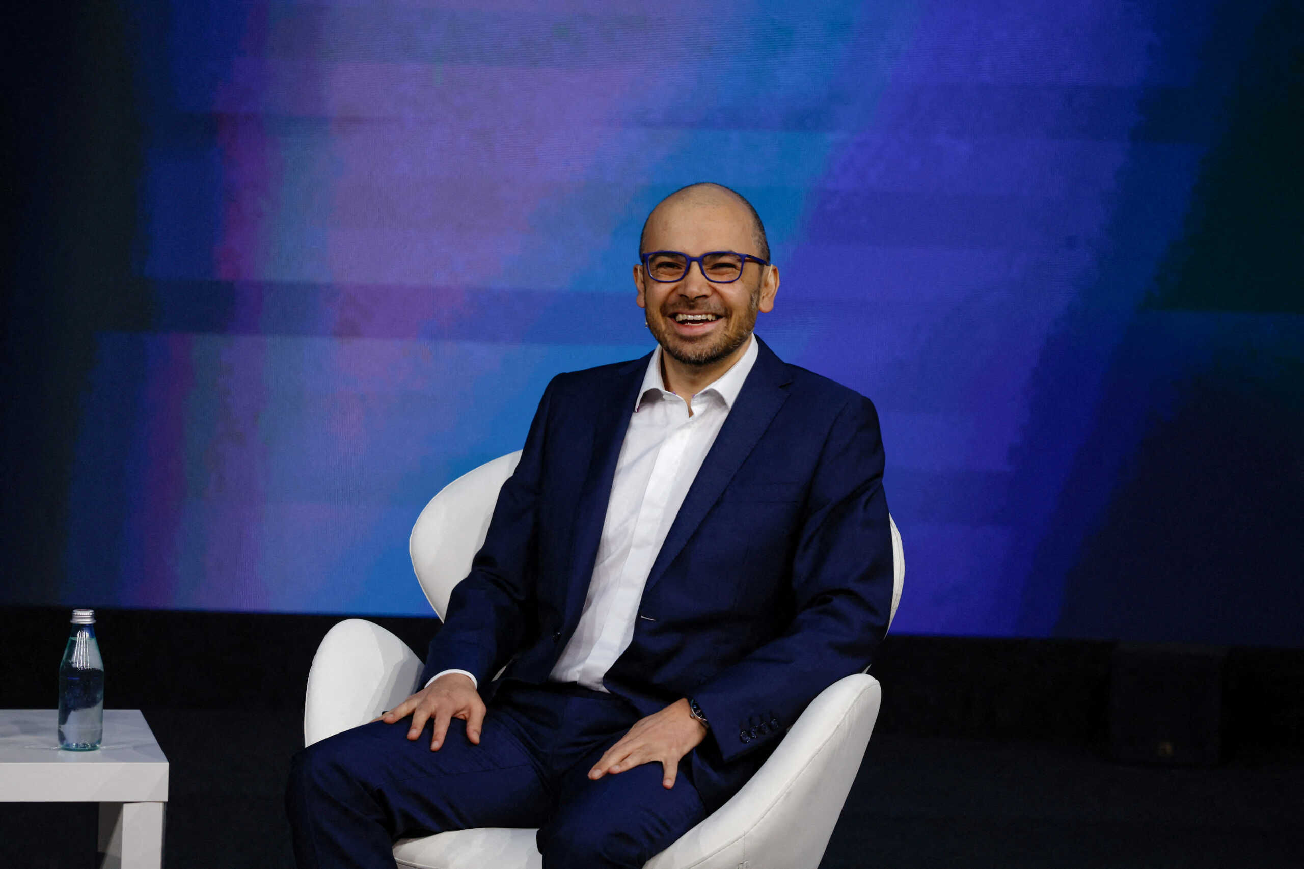 FILE PHOTO: Demis Hassabis, Co-Founder and CEO of Google DeepMind, reacts at the 2024 Mobile World Congress (MWC) in Barcelona, Spain February 26, 2024. REUTERS