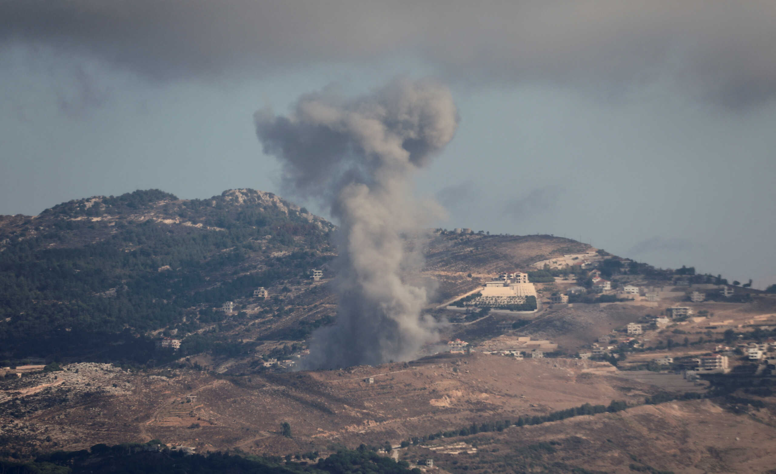 Smoke rises from Jabal al-Rihan, amid ongoing hostilities between Hezbollah and Israeli forces, as seen from Marjayoun, near the Lebanese border with Israel, October 17, 2024. REUTERS