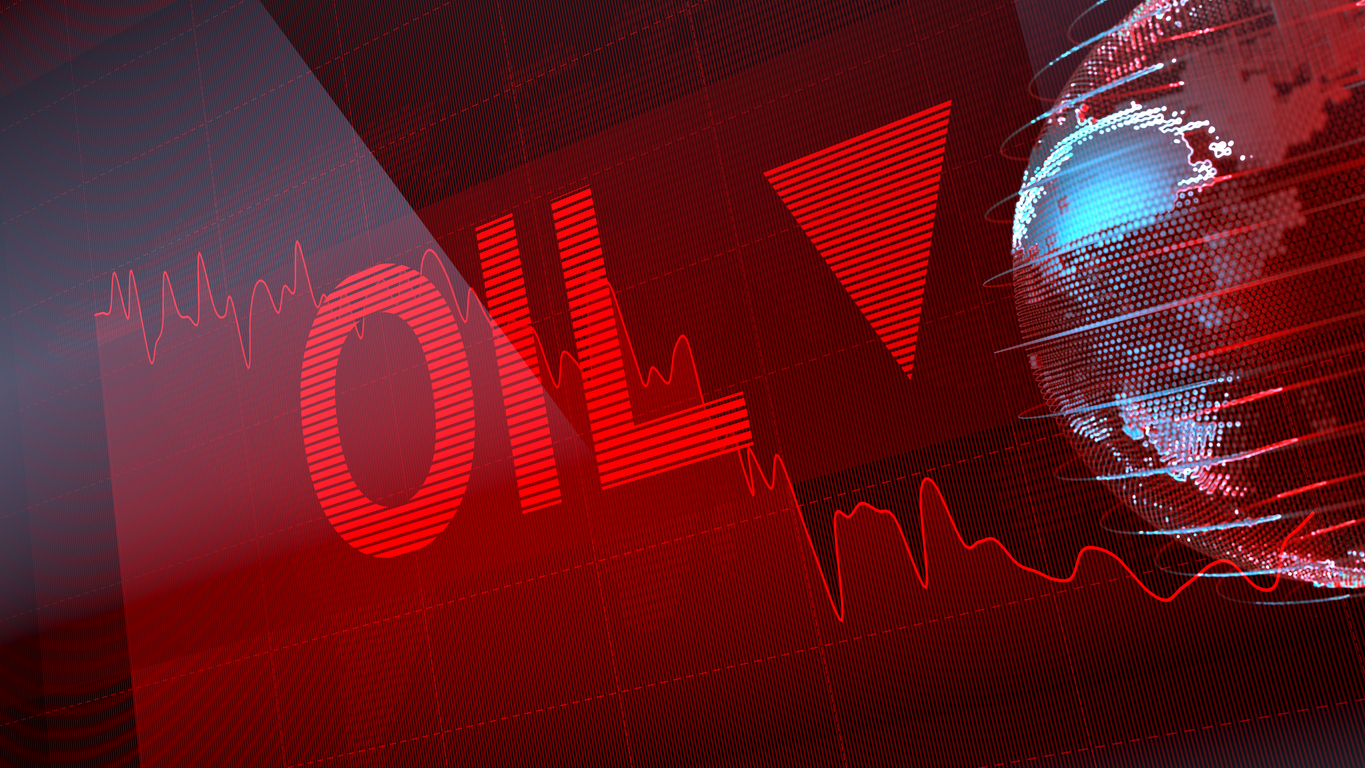 Financial Chart digital concept demonstrate global financial trends in oil prices
