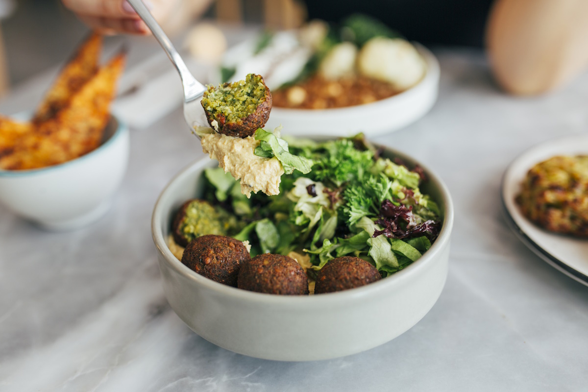 Arabian style appetizer. Healthy vegan and vegetarian food concept.