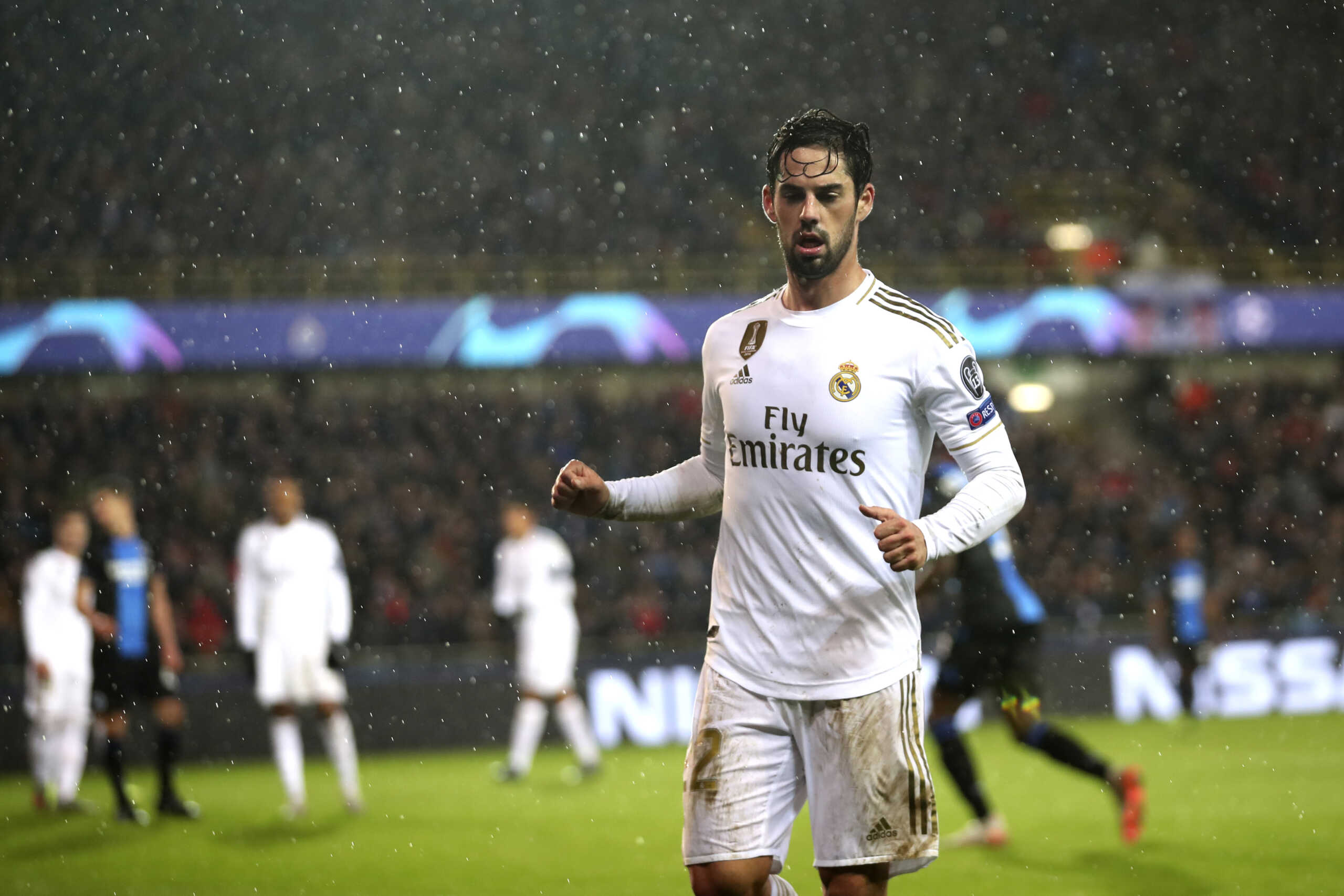 Real Madrid's Isco in action during the Champions League group A soccer match between Brugge and Real Madrid at the Jan Breydel stadium in Bruges, Belgium, Wednesday, Dec. 11, 2019. (AP Photo