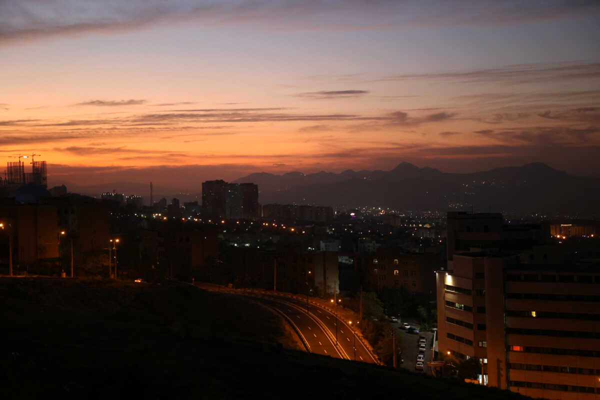 A general view of Tehran after several explosions were heard, in Tehran, Iran, October 26, 2024. Majid Asgaripour