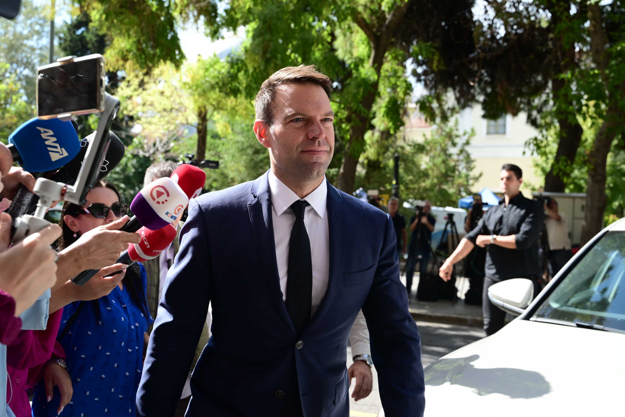 Συνάντηση των υποψηφίων για την προεδρία του ΣΥΡΙΖΑ - Προοδευτική Συμμαχία, στα γραφεία του κόμματος στην πλατεία Κουμουνδούρου, Πέμπτη 10 Οκτωβρίου 2024. 
(ΤΑΤΙΑΝΑ ΜΠΟΛΑΡΗ