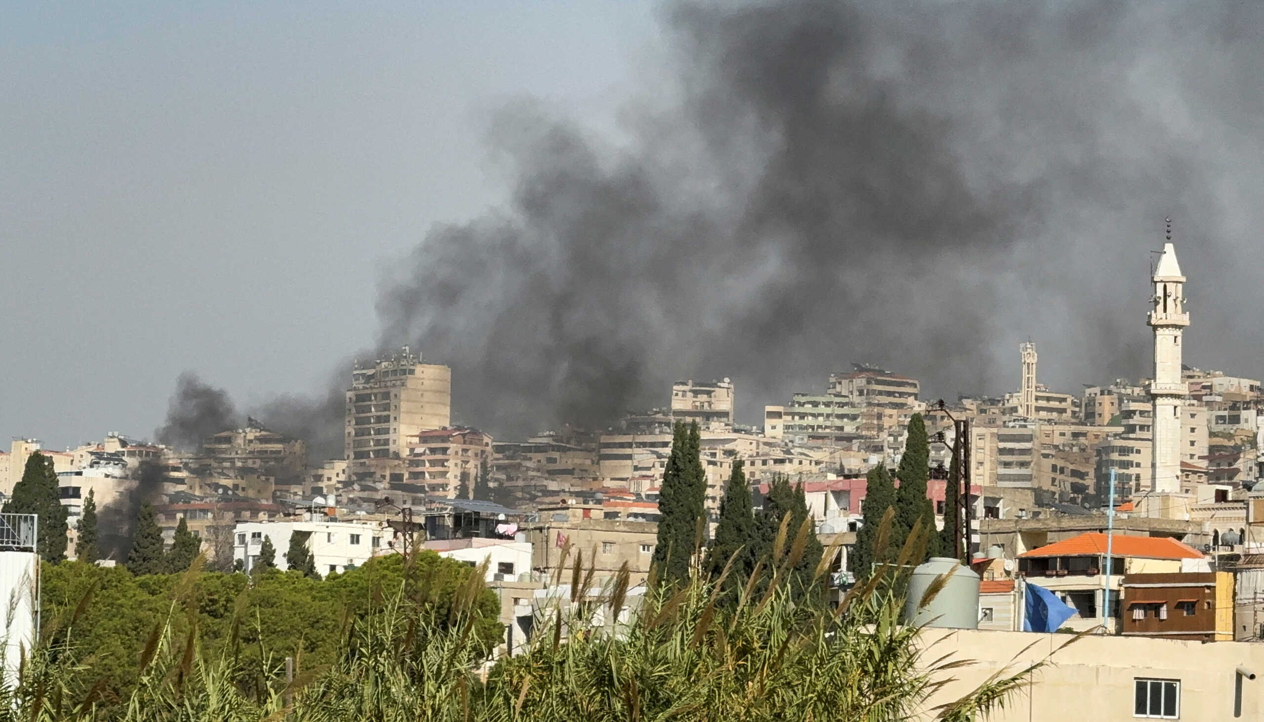 Smoke rises after an Israeli strike in Sidon, amid the ongoing hostilities between Hezbollah and Israeli forces, Lebanon October 27, 2024. REUTERS