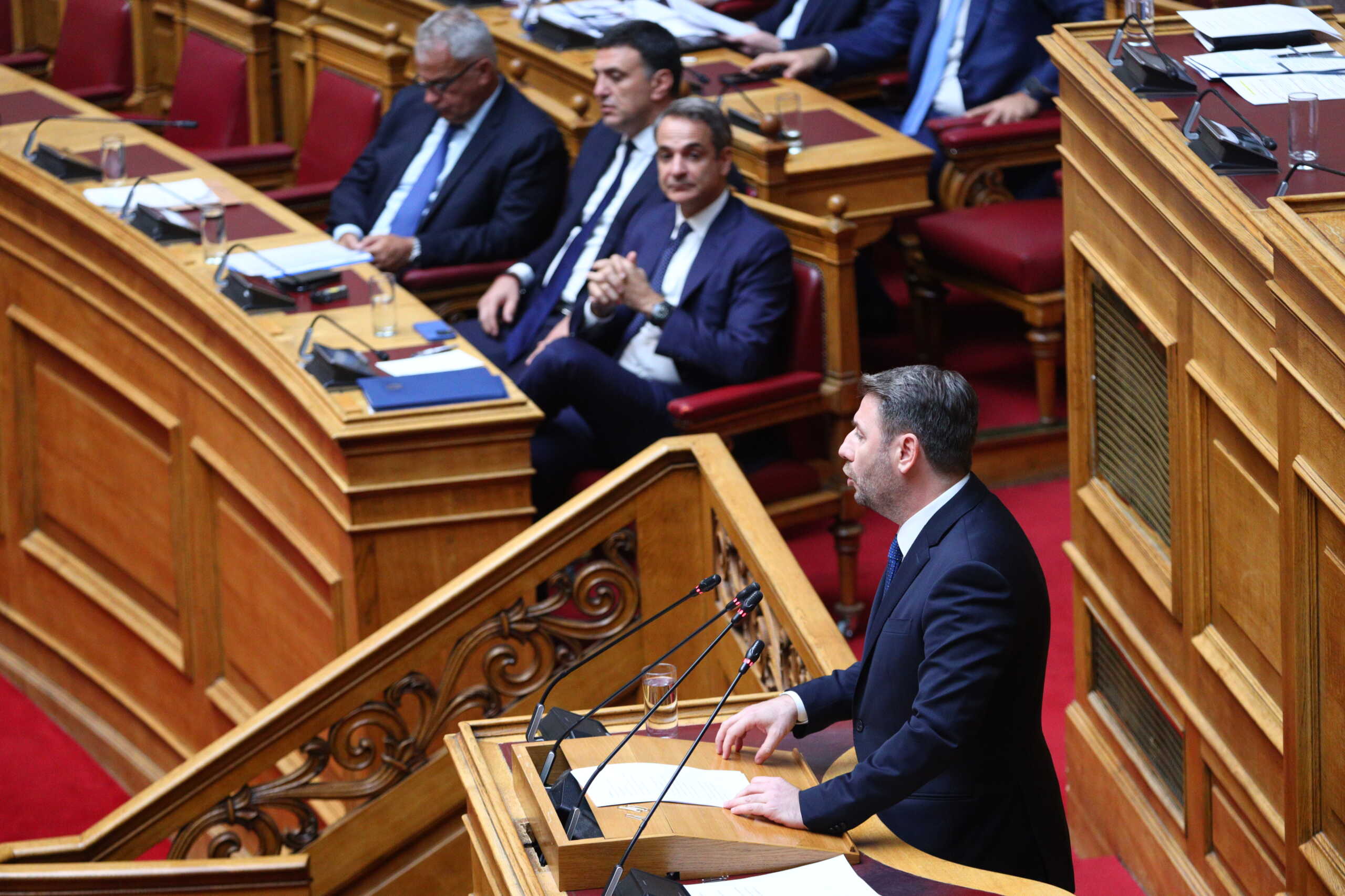Συζήτηση στην Ολομέλεια της Βουλής κατόπιν αιτήματος του Πρωθυπουργού Κυριάκου Μητσοτάκη, με αντικείμενο την ενημέρωση του Σώματος για τον απολογισμό της φετινής αντιπυρικής περιόδου και τις πρωτοβουλίες της Κυβέρνησης αναφορικά με τη στήριξη των πληγέντων, την αποκατάσταση των υποδομών και την περαιτέρω ενίσχυση της Πολιτικής Προστασίας, Τετάρτη 23 Οκτωβρίου 2024. 
(ΓΙΑΝΝΗΣ ΠΑΝΑΓΟΠΟΥΛΟΣ