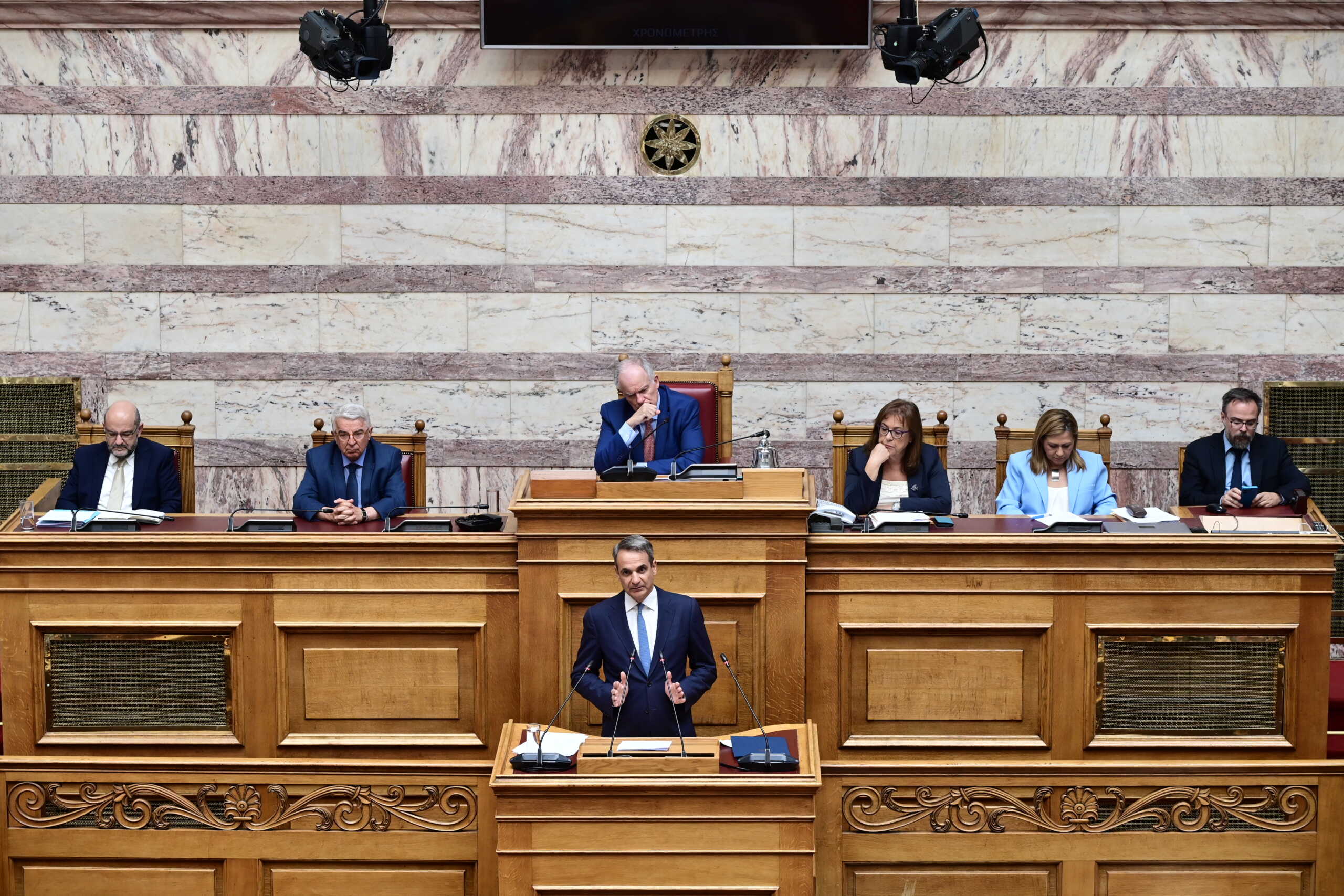 Ειδική συνεδρίαση της Ολομέλειας της Βουλής για την επέτειο της αποκατάστασης της Δημοκρατίας στη χώρα μας, Τετάρτη 24 Ιουλίου 2024. 
(ΜΙΧΑΛΗΣ ΚΑΡΑΓΙΑΝΝΗΣ