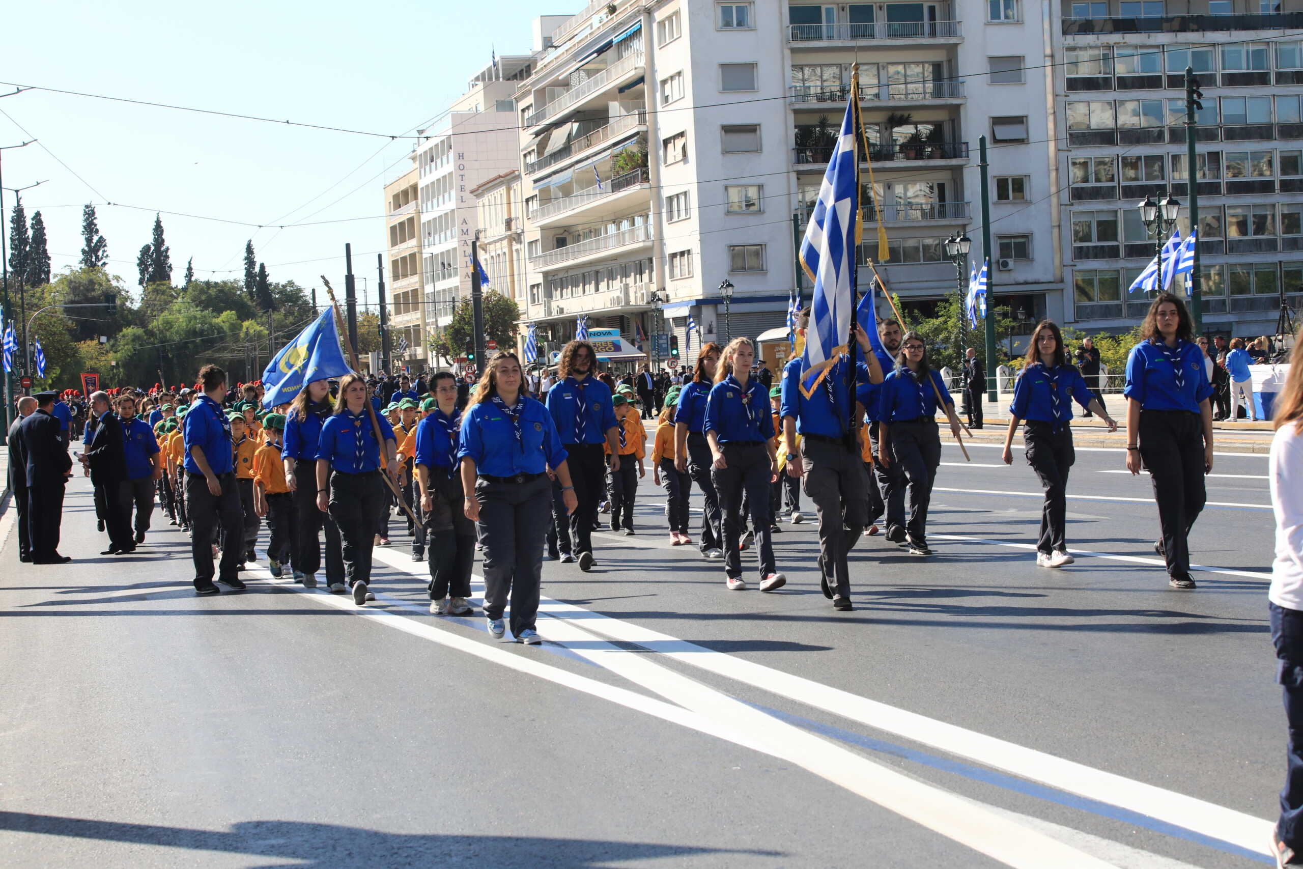 Μαθητική παρέλαση στην Αθήνα για την Εθνική Επέτειο της 28ης Οκτωβρίου 1940. Σάββατο 28 Οκτωβρίου 2023 (ΓΙΑΝΝΗΣ ΠΑΝΑΓΟΠΟΥΛΟΣ
