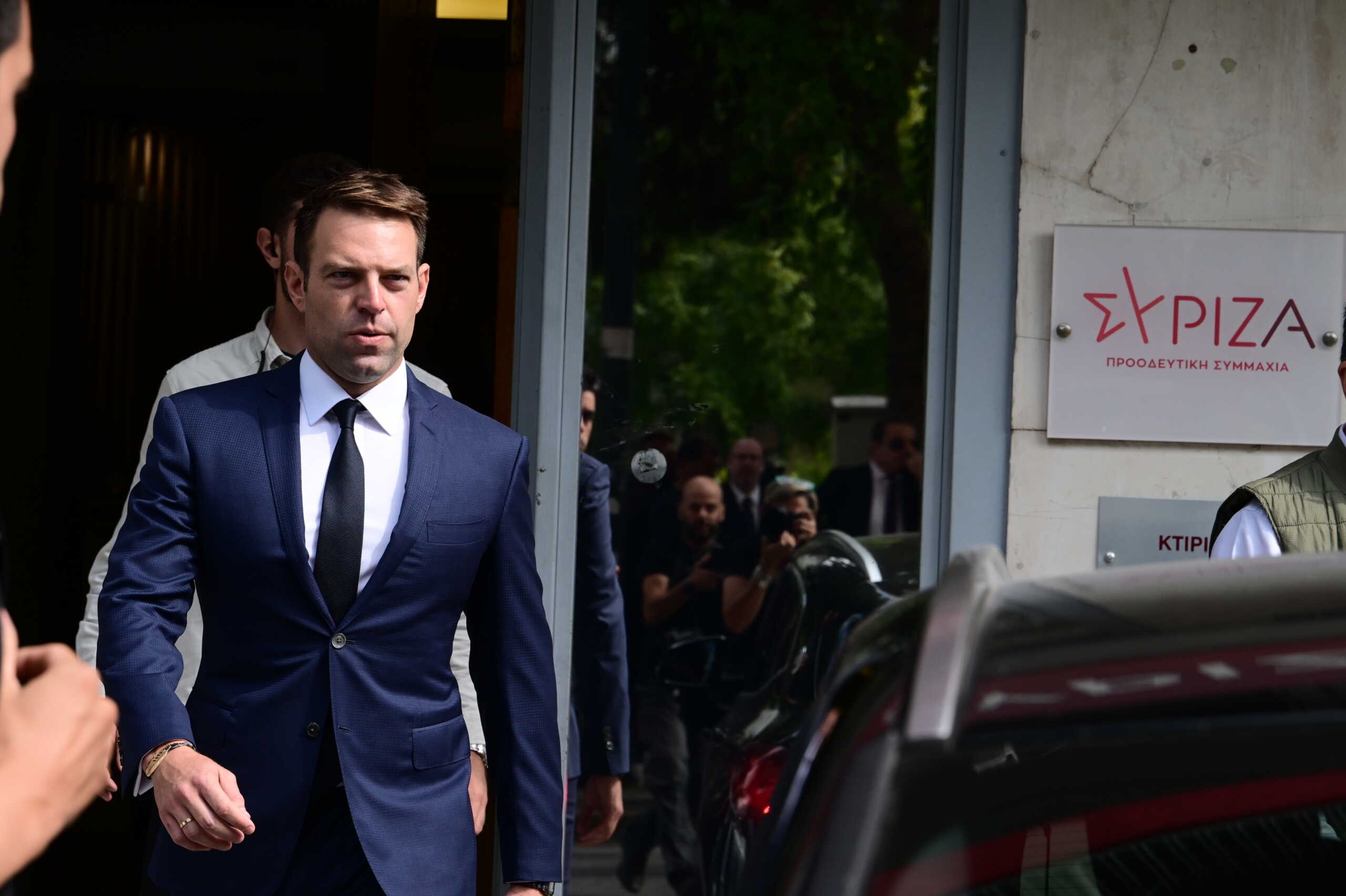 Συνάντηση των υποψηφίων για την προεδρία του ΣΥΡΙΖΑ - Προοδευτική Συμμαχία, στα γραφεία του κόμματος στην πλατεία Κουμουνδούρου, Πέμπτη 10 Οκτωβρίου 2024. 
(ΤΑΤΙΑΝΑ ΜΠΟΛΑΡΗ
