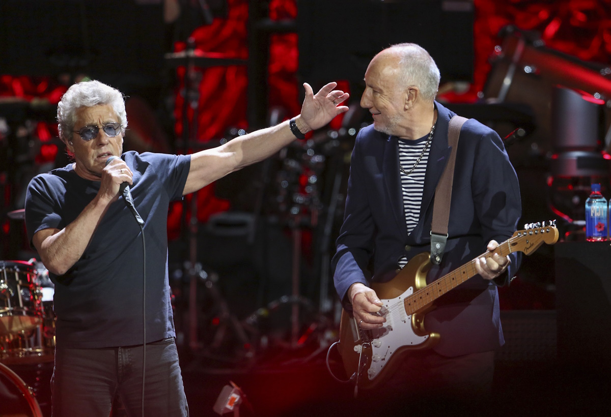 Roger Daltrey and Pete Townshend with The Who performs during the Moving On! Tour at State Farm Arena on Wednesday, September 18, 2019, in Atlanta. (Photo by Robb Cohen