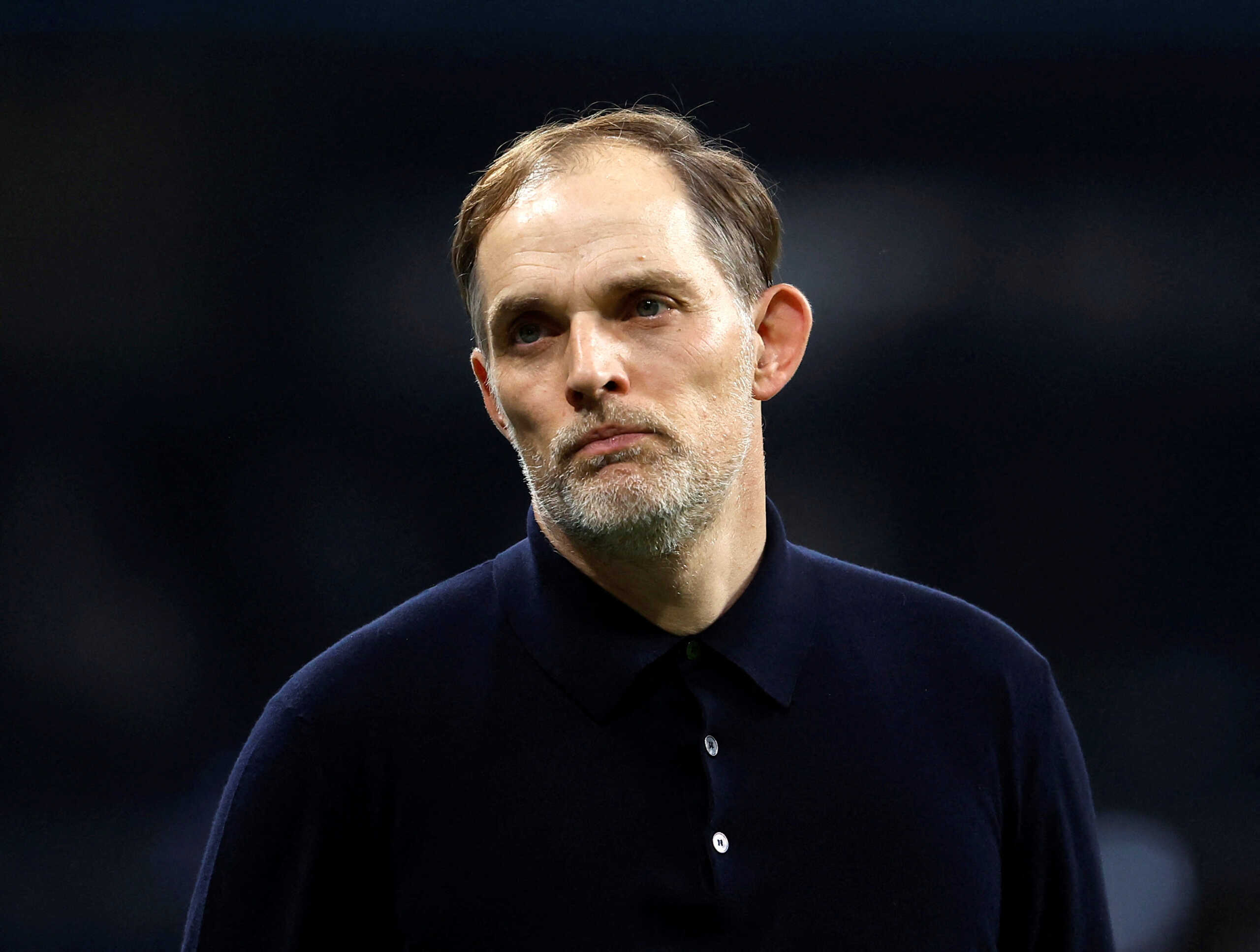 FILE PHOTO: Soccer Football - Champions League - Semi Final - Second Leg - Real Madrid v Bayern Munich - Santiago Bernabeu, Madrid, Spain - May 8, 2024  Bayern Munich coach Thomas Tuchel looks dejected after the match REUTERS