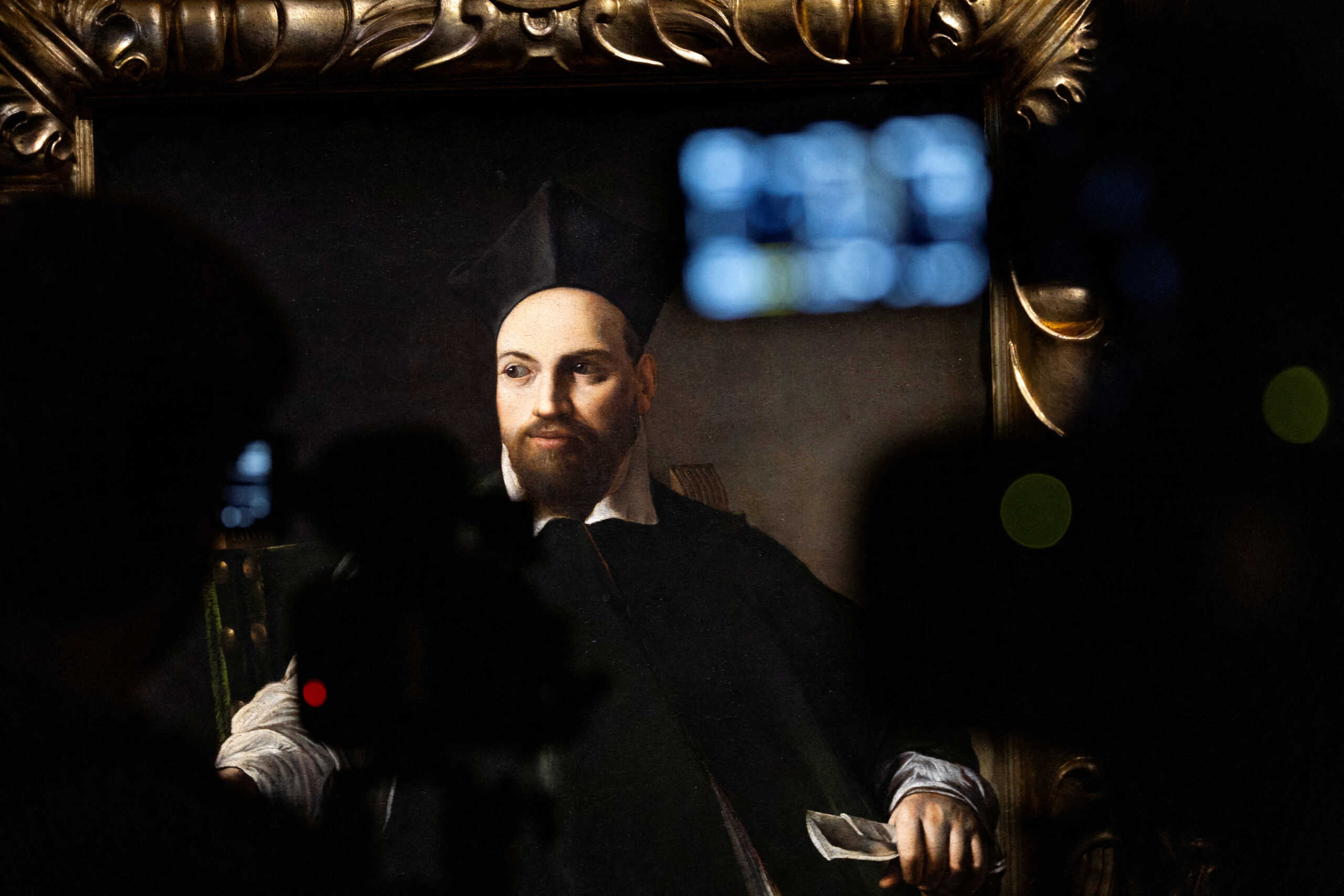 A view of Caravaggio's Portrait of Monsignor Maffeo Barberini which was unveiled at the National Gallery of Ancient Art, before going on public display for the first time in Rome, Italy, November 22, 2024. REUTERS
