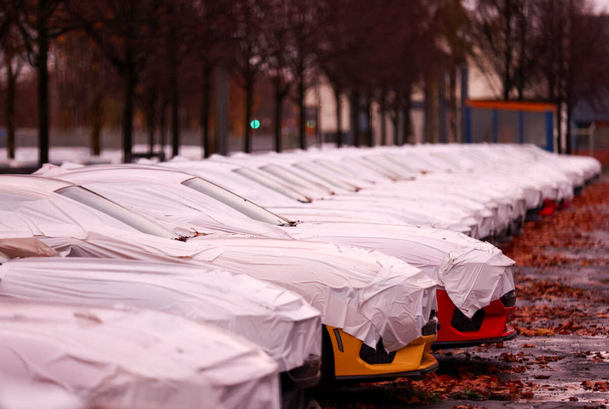 Cars stand on the company site of the Ford plant in Cologne, Germany, November 20, 2024. REUTERS