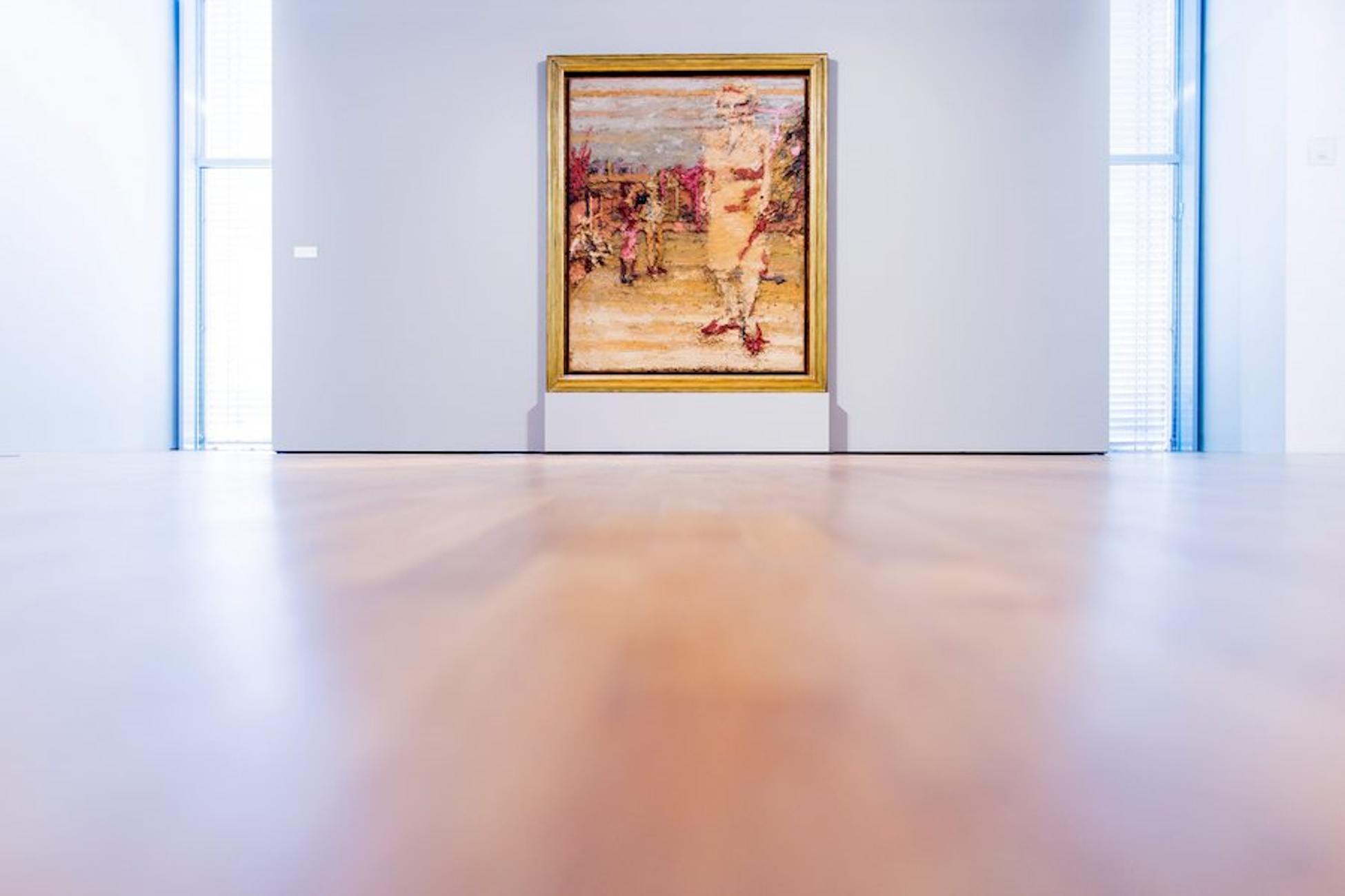 epa04779840 A view of the painting 'E.O.W, S.A.W. and J.J.W. in the Garden I' by German-born British artist Frank Auerbach during the media preview of his exhibition 'Frank Auerbach' at the Kunstmuseum in Bonn, Germany, 02 June 2015. The exhibition runs until 13 September.  EPA