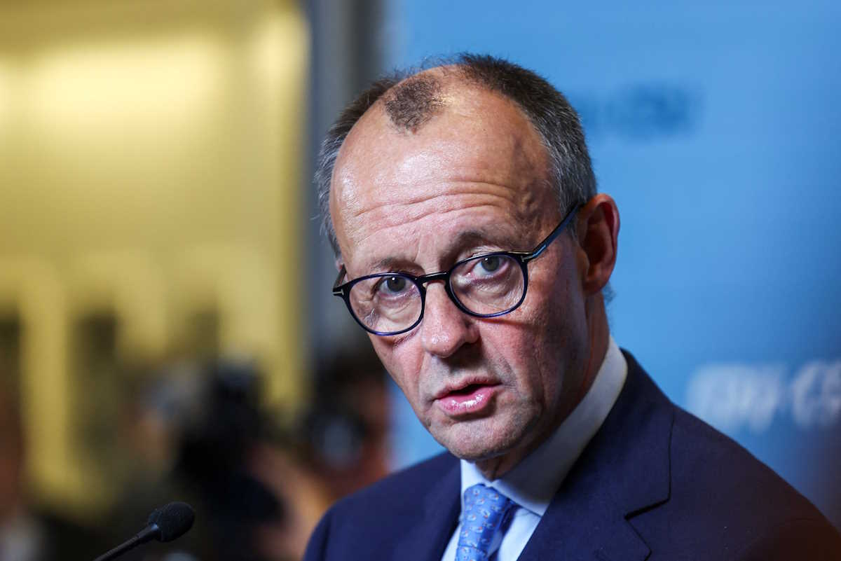 German opposition leader Friedrich Merz of the Christian Democratic Union party (CDU) gives a statement on the day of a CDU faction meeting at the Bundestag, Germany's lower house of parliament, in Berlin, Germany, November 12, 2024.  REUTERS