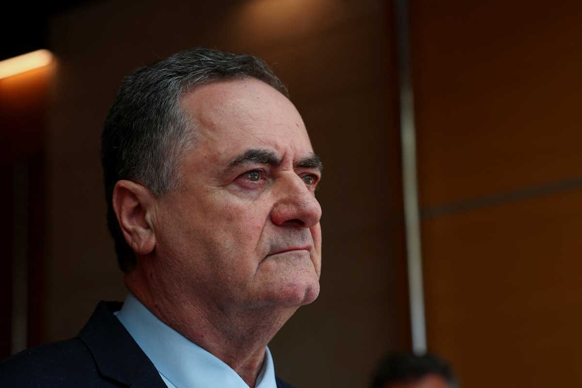 FILE PHOTO: Israeli Foreign Minister Israel Katz waits for his British and French counterparts ahead of a meeting, amid the conflict between Israel and Hamas, in Jerusalem August 16, 2024. REUTERS
