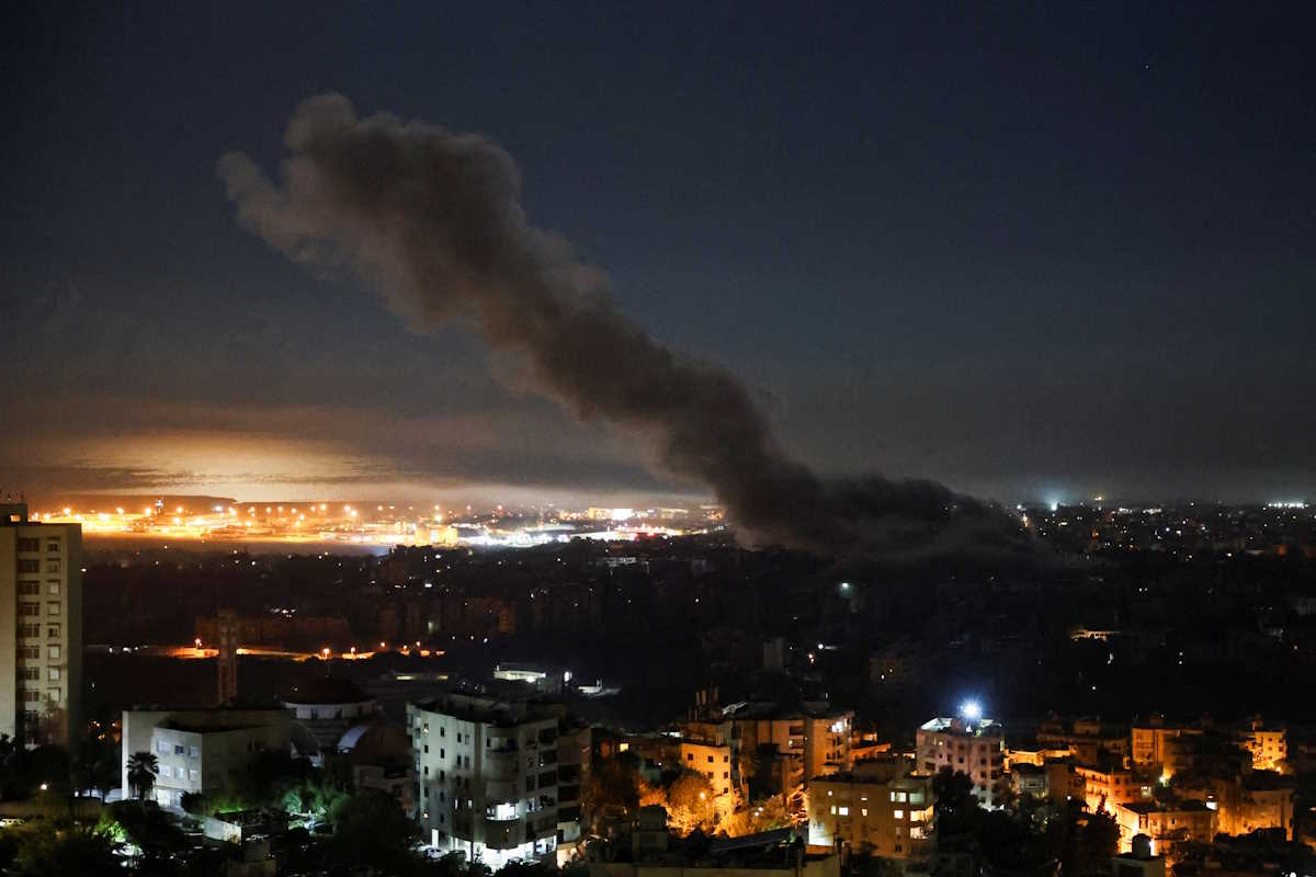Smoke billows over Beirut's southern suburbs, after an Israeli strike, amid the ongoing hostilities between Hezbollah and Israeli forces, as seen from Baabda, Lebanon November 13, 2024. REUTERS