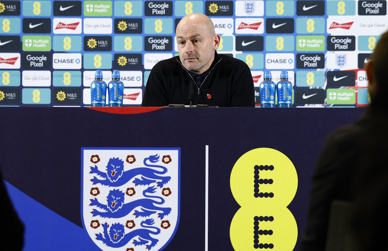 Soccer Football - UEFA Nations League - England Squad Announcement - St George's Park, Burton upon Trent, Britain - November 7, 2024 England interim manager Lee Carsley during the press conference Action Images via Reuters