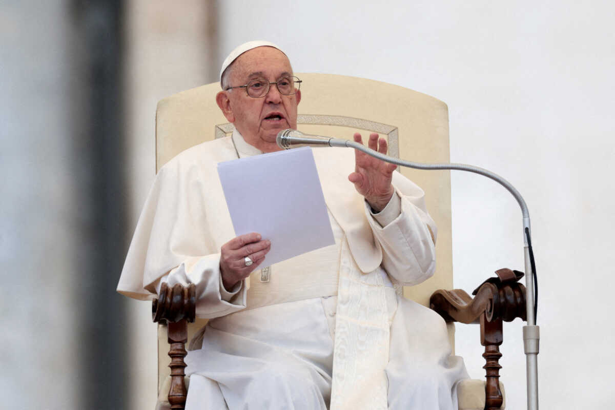 Pope Francis holds the weekly general audience, in Saint Peter's square at the Vatican, November 20, 2024. REUTERS