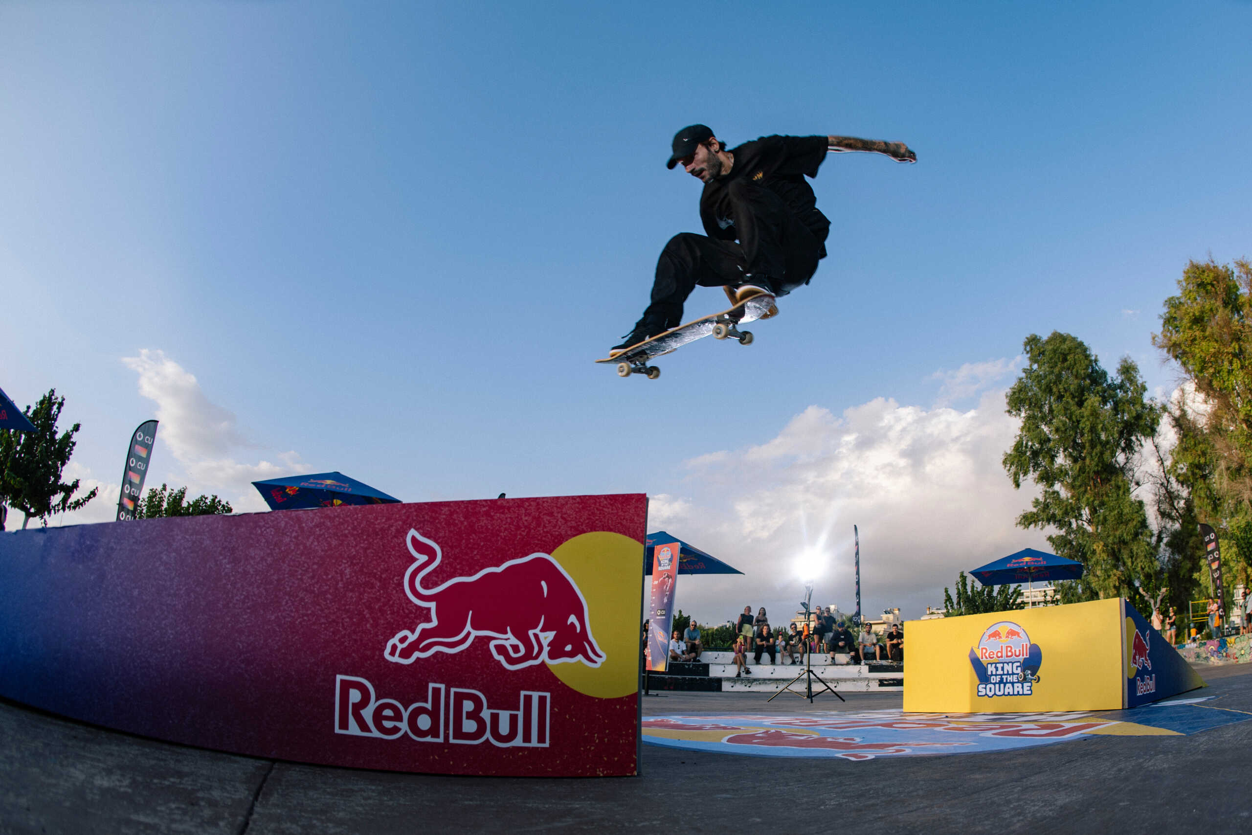 Participant performs during Red Bull King Of Square in Athens, Greece on October 12, 2024.