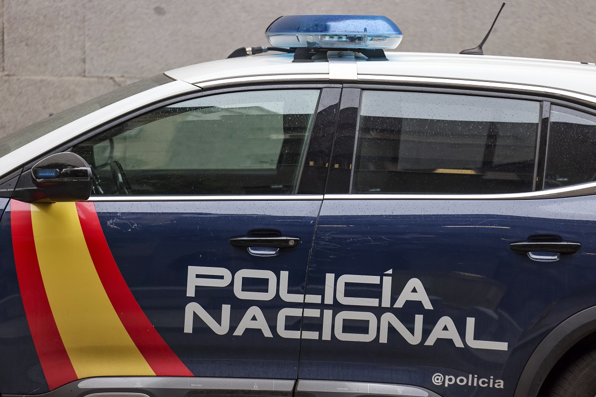 20 September 2024, Spain, Madrid: A Policia Nacional patrol car is parked in a street in Madrid. Photo by: Jan Woitas