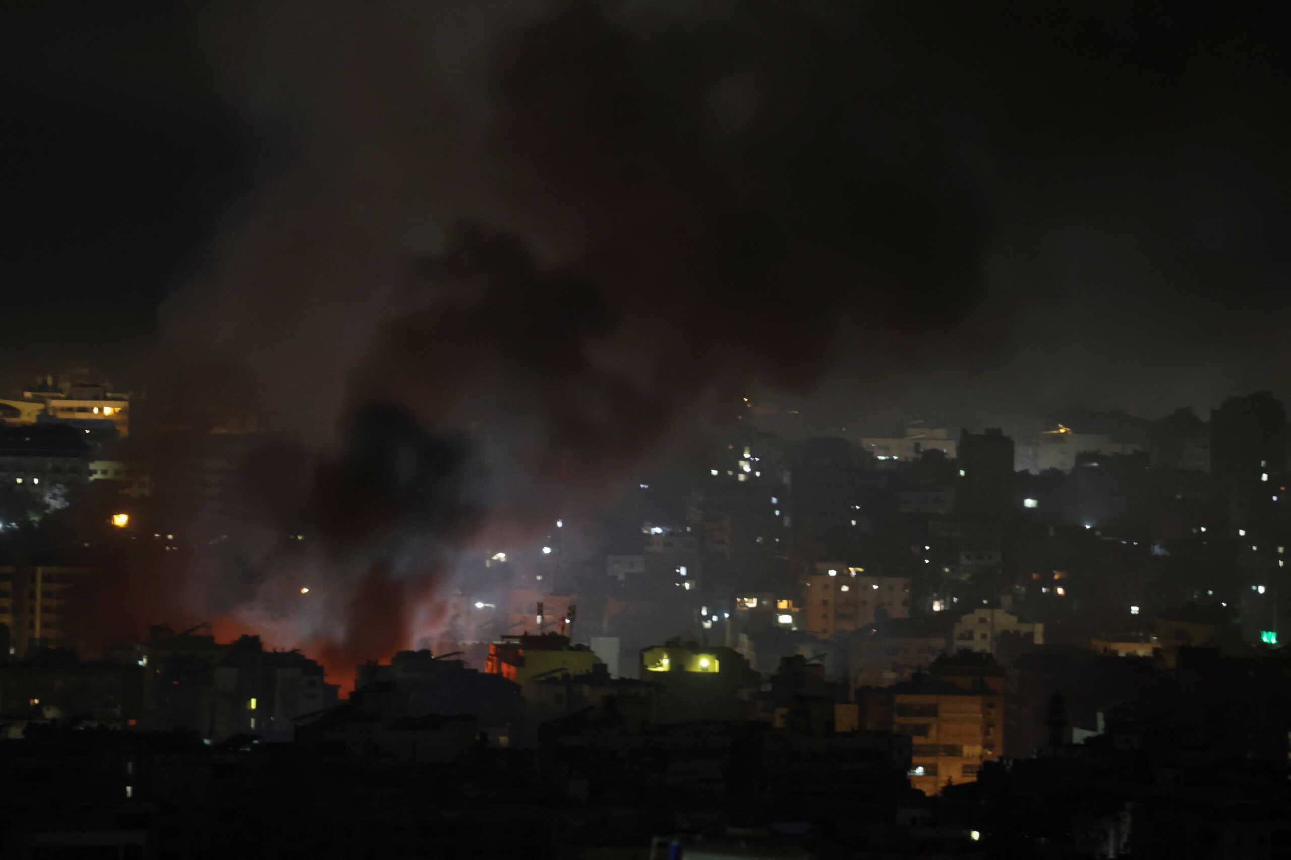 Smoke billows over Beirut's southern suburbs, after an Israeli strike, amid the ongoing hostilities between Hezbollah and Israeli forces, as seen from Baabda, Lebanon, October 27, 2024. REUTERS