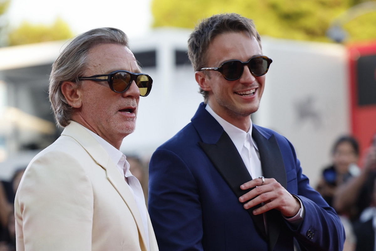 epa11582664 US actor Drew Starkey (R) and British actor Daniel Craig (L) attend the premiere of the film 'Queer' during the 81st annual Venice International Film Festival, in Venice, Italy, 03 September 2024. The movie is presented in the official competition 'Venezia 81' at the festival running from 28 August to 07 September 2024.  EPA