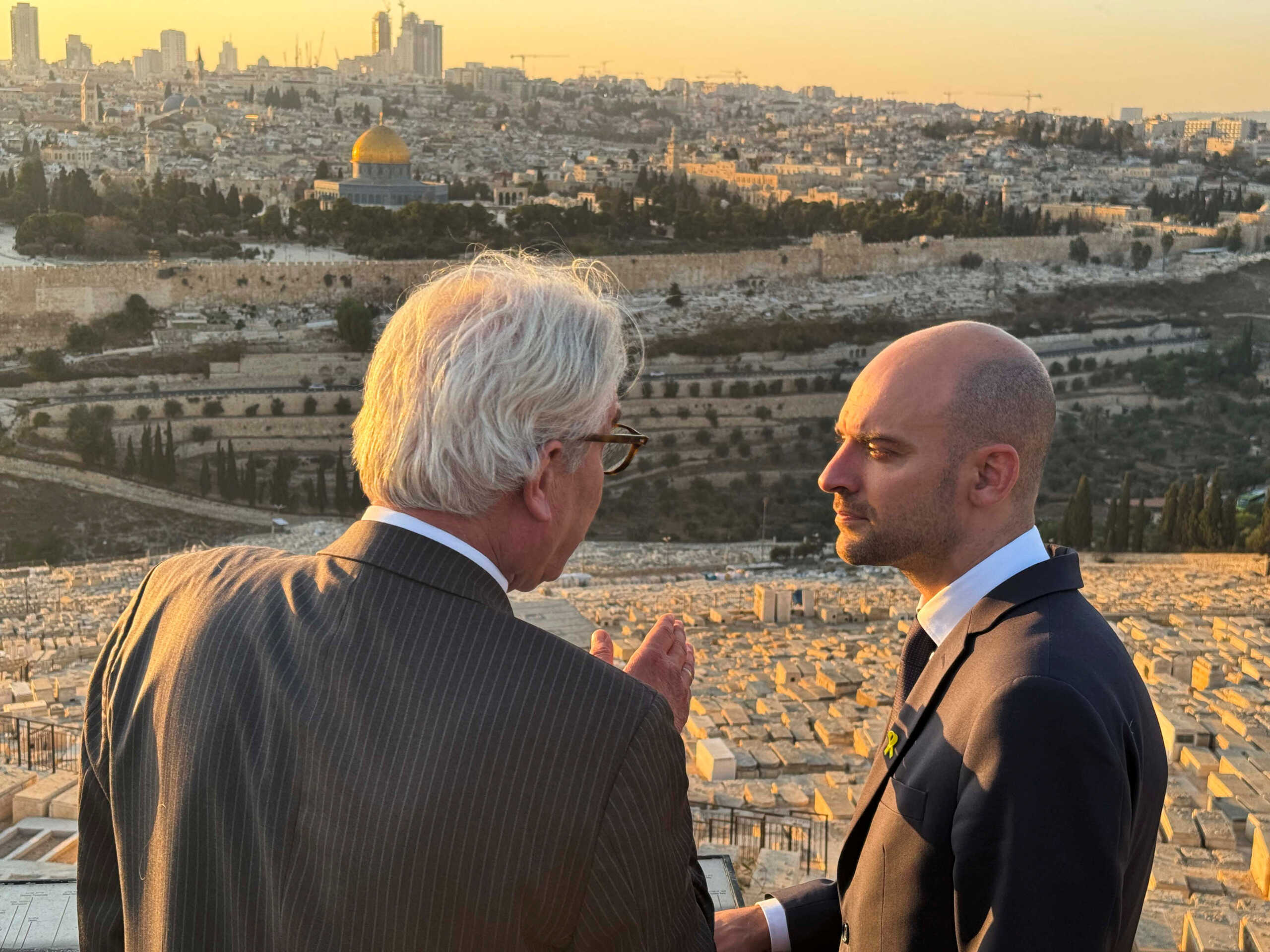 French Minister for Europe and Foreign Affairs Jean-Noel Barrot visits the Mount of Olives, amid the ongoing conflict in Gaza between Israel and Hamas, in Jerusalem, November 7, 2024. REUTERS