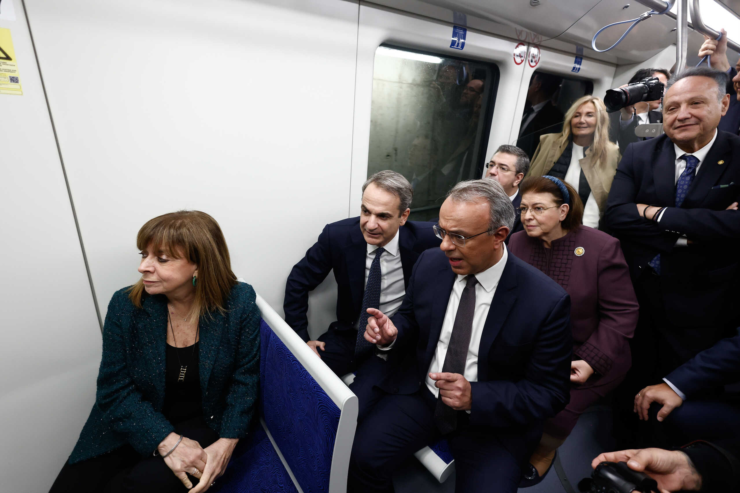 Μητσοτάκης, Σακελλαροπούλου, Σταϊκούρας, Μενδώνη και Μαρέβα στο πρώτο δρομολόγιο του Μετρό Θεσσαλονίκης